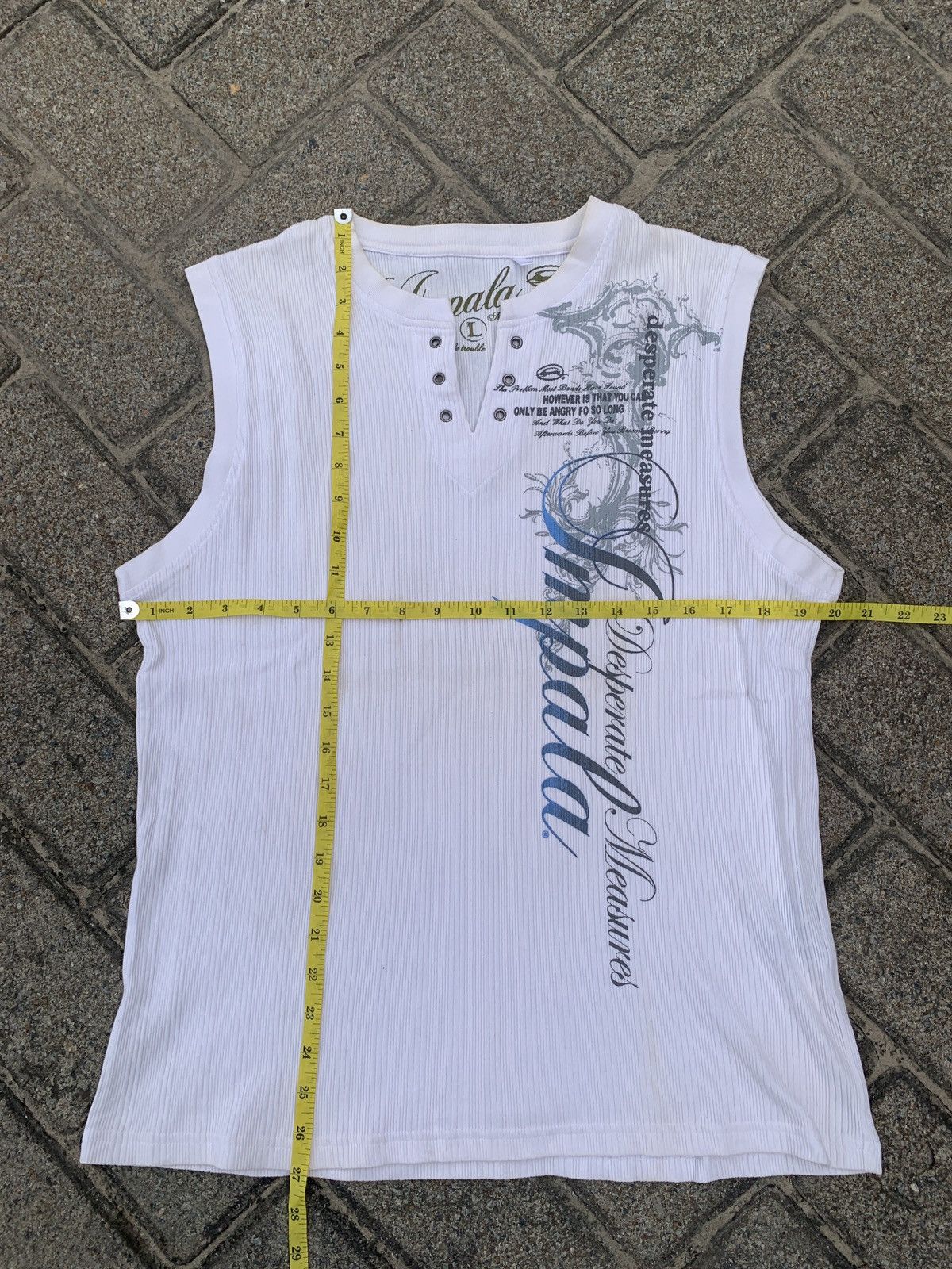 Japanese Brand Tank top vest impala laceup poem shirt Size US L / EU 52-54 / 3 - 3 Thumbnail