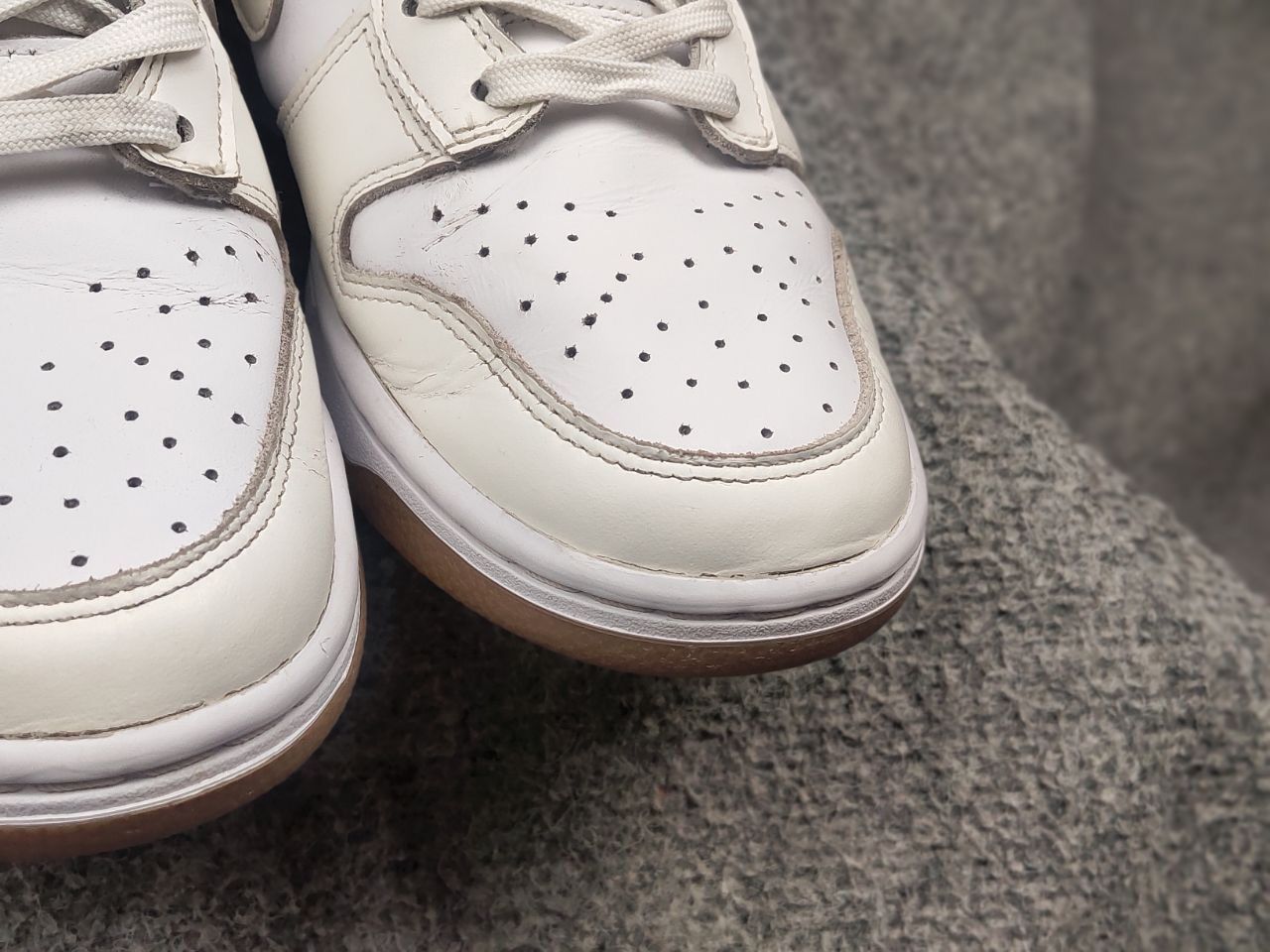 Nike Nike Dunk High Sail Gum Leather White Sneakers Vintage Style Size US 7.5 / EU 40-41 - 19 Thumbnail
