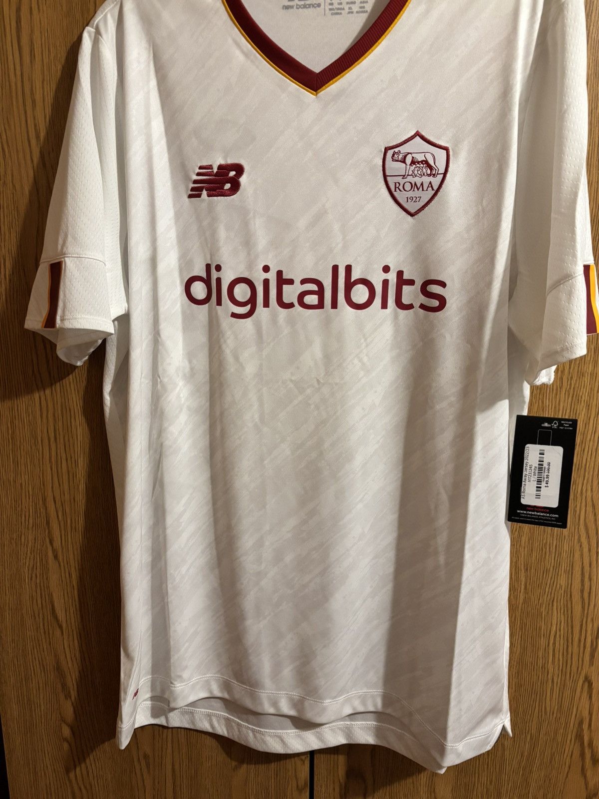 New Balance AS Roma Jersey Size US L / EU 52-54 / 3 - 1 Thumbnail
