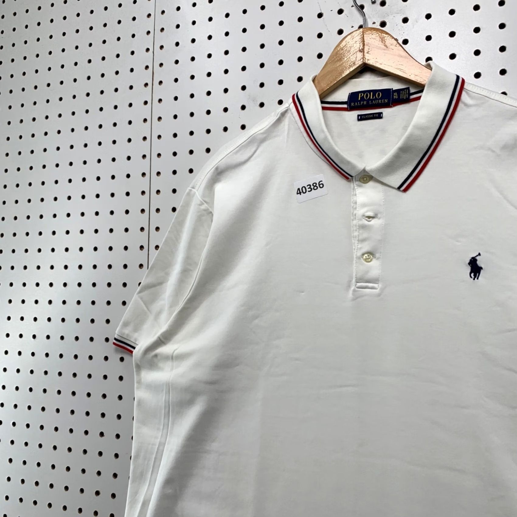 Polo Ralph Lauren Polo Ralph Lauren Collar Shirt Mens XL White Preppy Casual Pony Size US XL / EU 56 / 4 - 6 Thumbnail