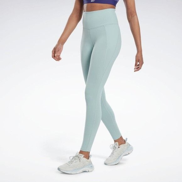 Reebok NWT REEBOK LUX HIGH WAISTED GRAY LEGGINGS SZ MEDIUM M Size 24" / US 00 / IT 34 - 2 Thumbnail