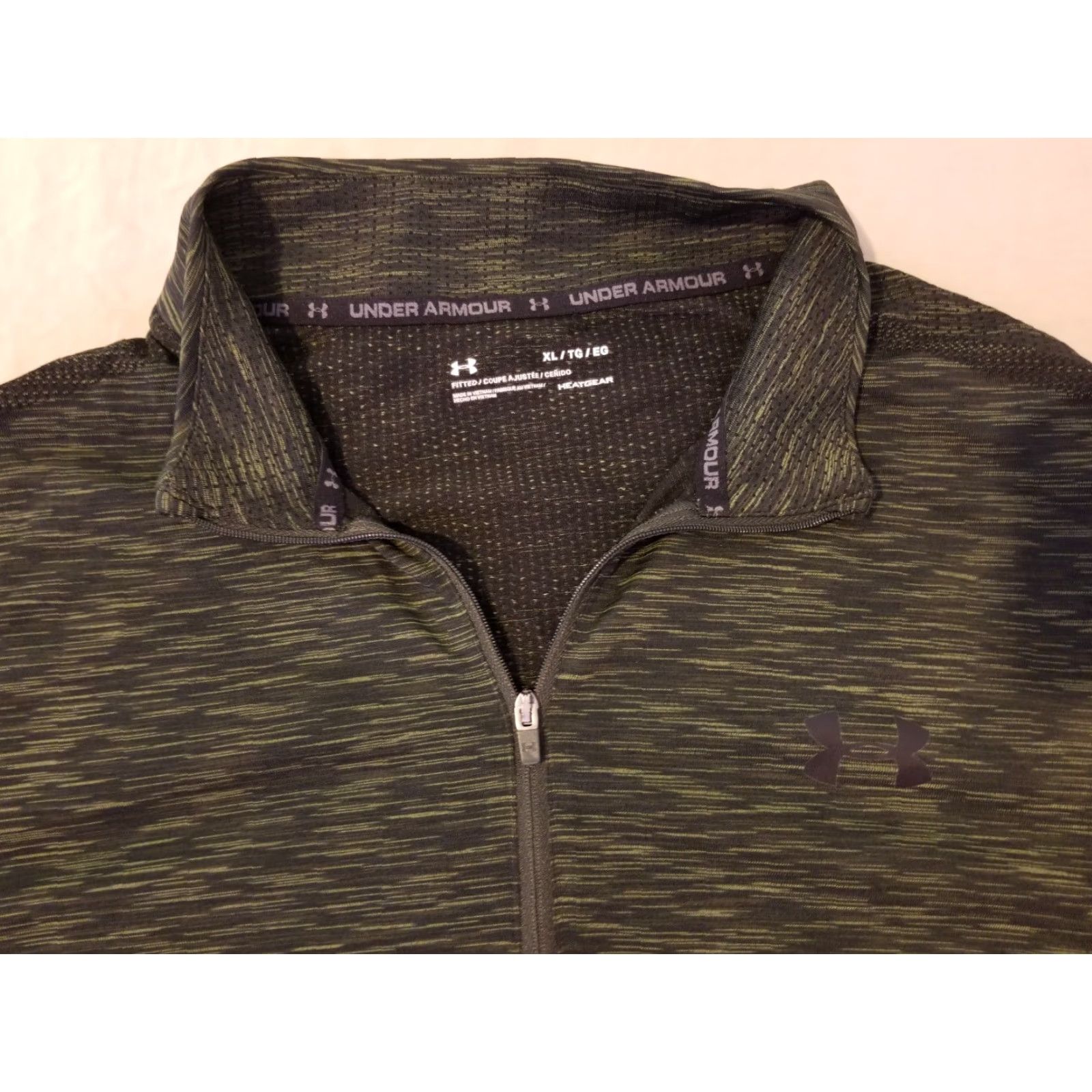 Under Armour Mens Under Armour Half Zip Shirt XL Green Athletic Gym Workout Size US XL / EU 56 / 4 - 2 Thumbnail
