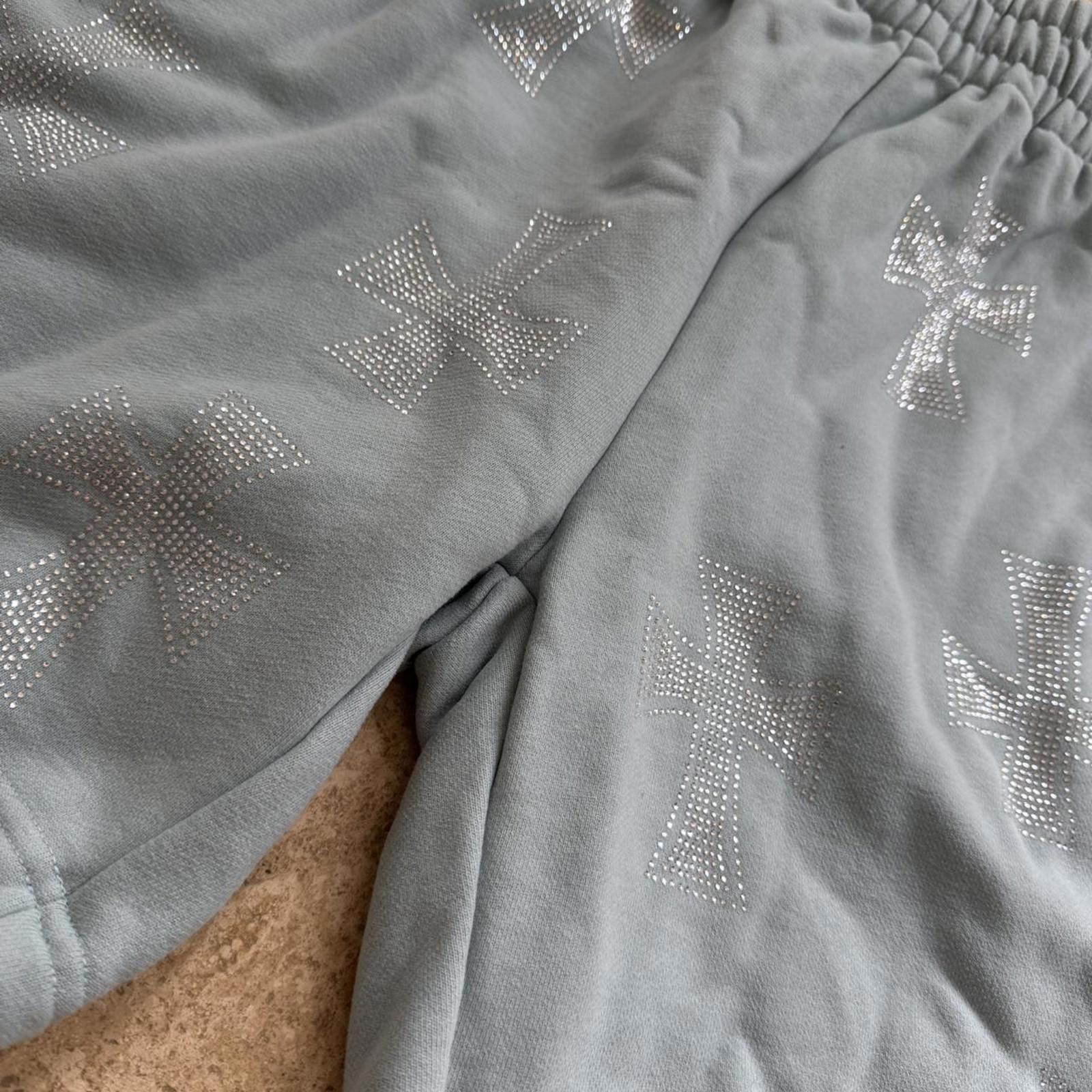 Unknown London Unknown ldn blue rhinestone shorts Size US 30 / EU 46 - 2 Thumbnail