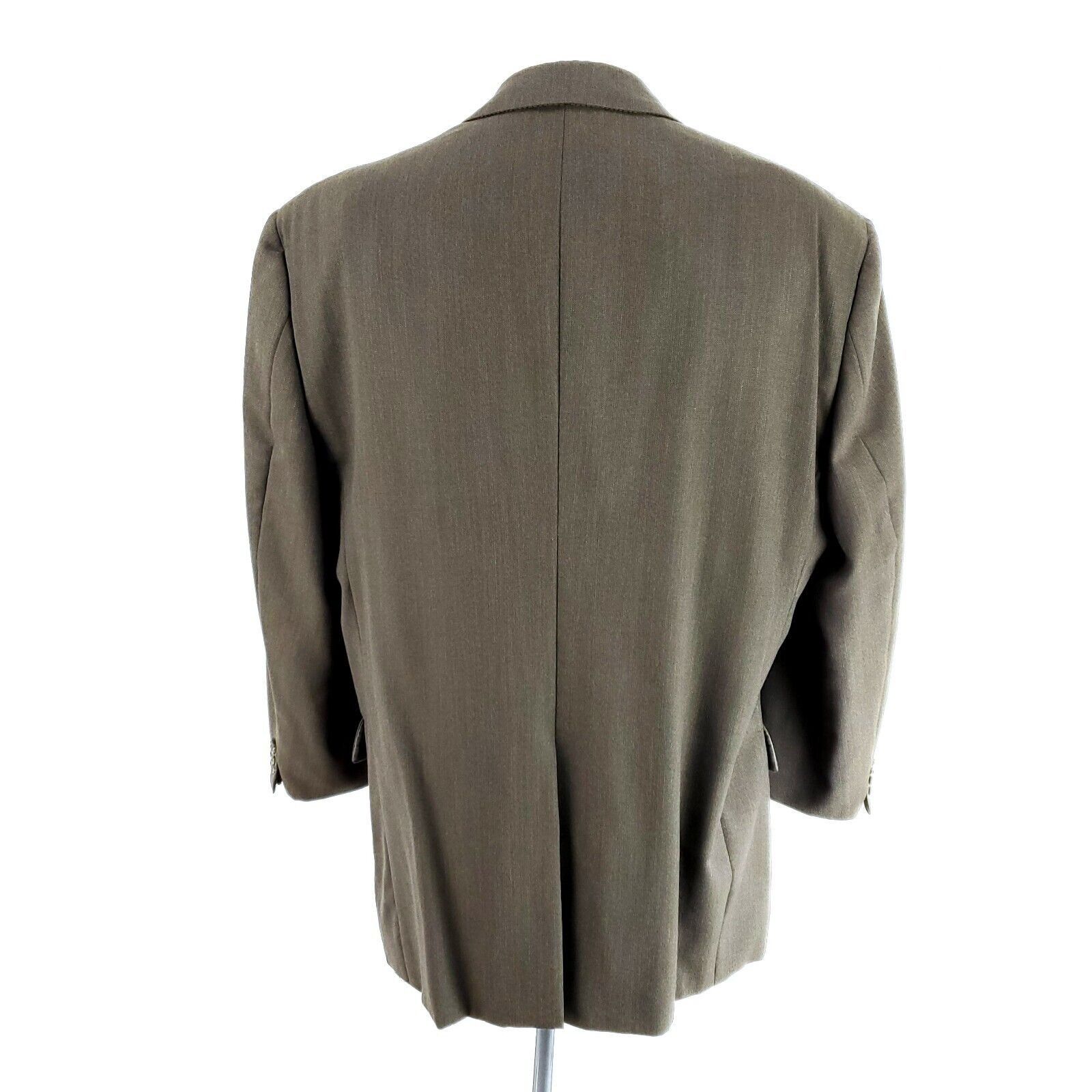 Hart Schaffner Marx Hart Schaffner Marx Wool 2 Button Sport Coat 46L Green Blaz Size 46L - 5 Thumbnail