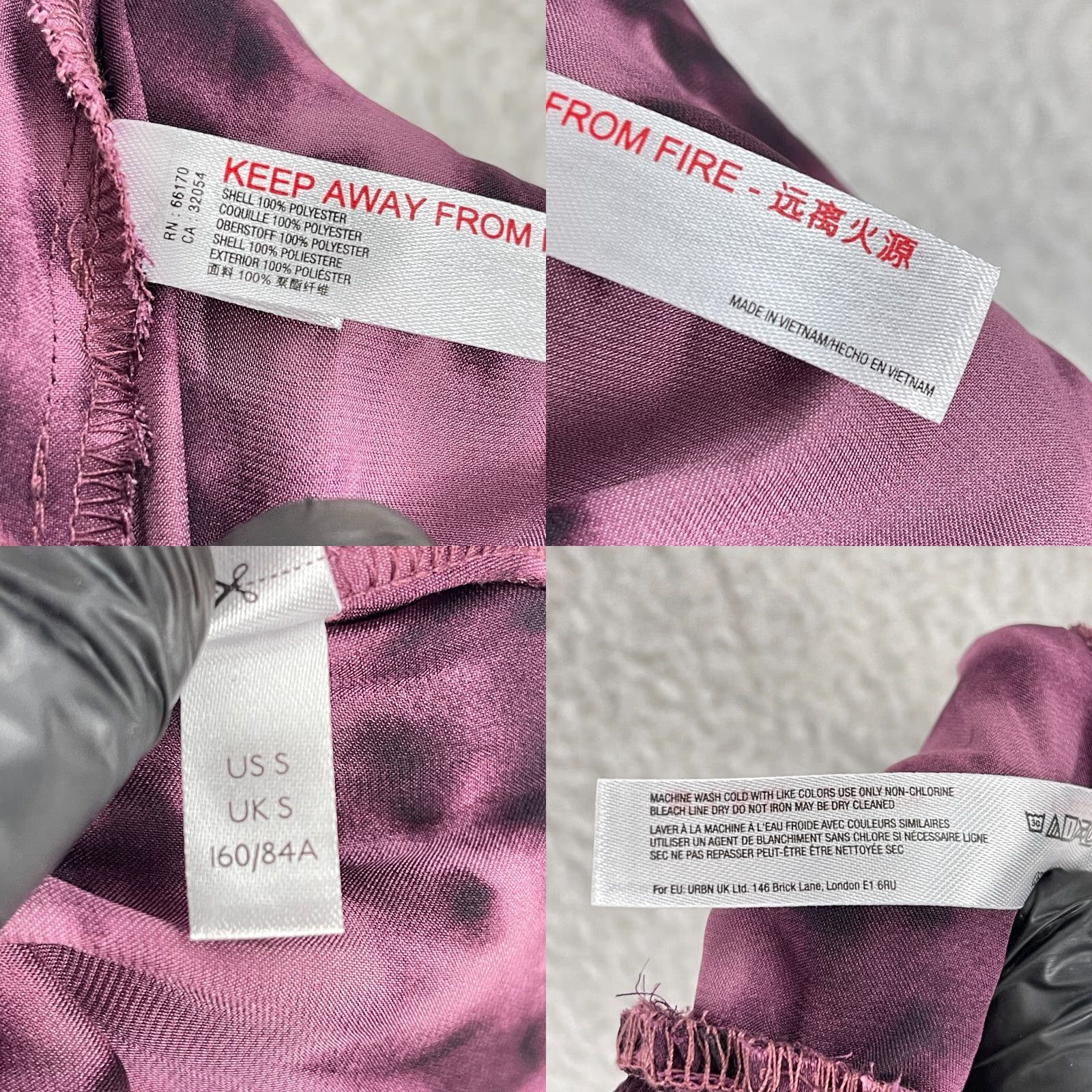 Vintage Out from Under Purple Satin Hansel Tie-Dye Jogger Pants Womens Small Pull On Size 28" / US 6 / IT 42 - 10 Thumbnail