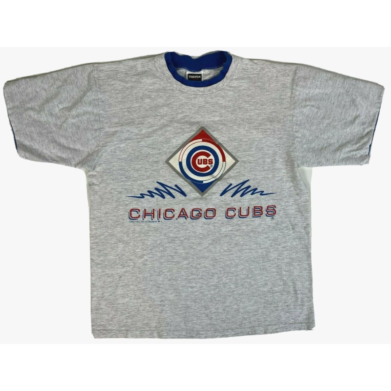 Tultex VINTAGE Chicago Cubs T-Shirt 1992 Tultex Made in USA Sz L Gray 90s Sports USA Mens Boys Women Girls Regular Short Sleeve Crew Neck Size L Size US L / EU 52-54 / 3 - 2 Thumbnail