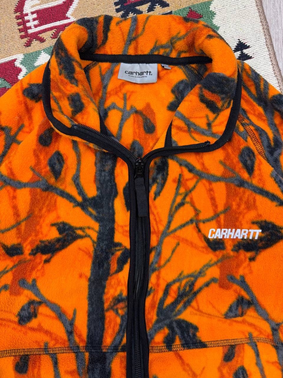 Carhartt × Japanese Brand RARE Carhartt Real Tree Fleece Y2K Orange Suits Size 34R - 20 Thumbnail