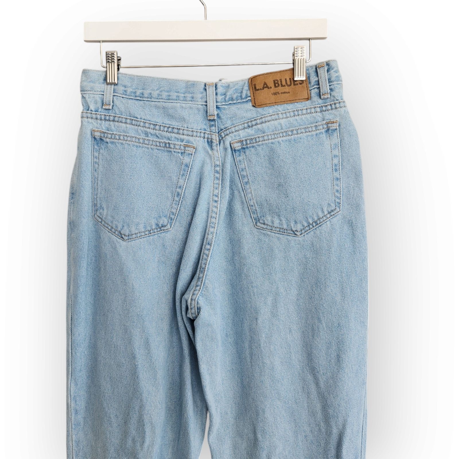 Vintage Vintage 90s LA Blues Light Wash High Waisted Jeans 6 Size 28" / US 6 / IT 42 - 5 Thumbnail