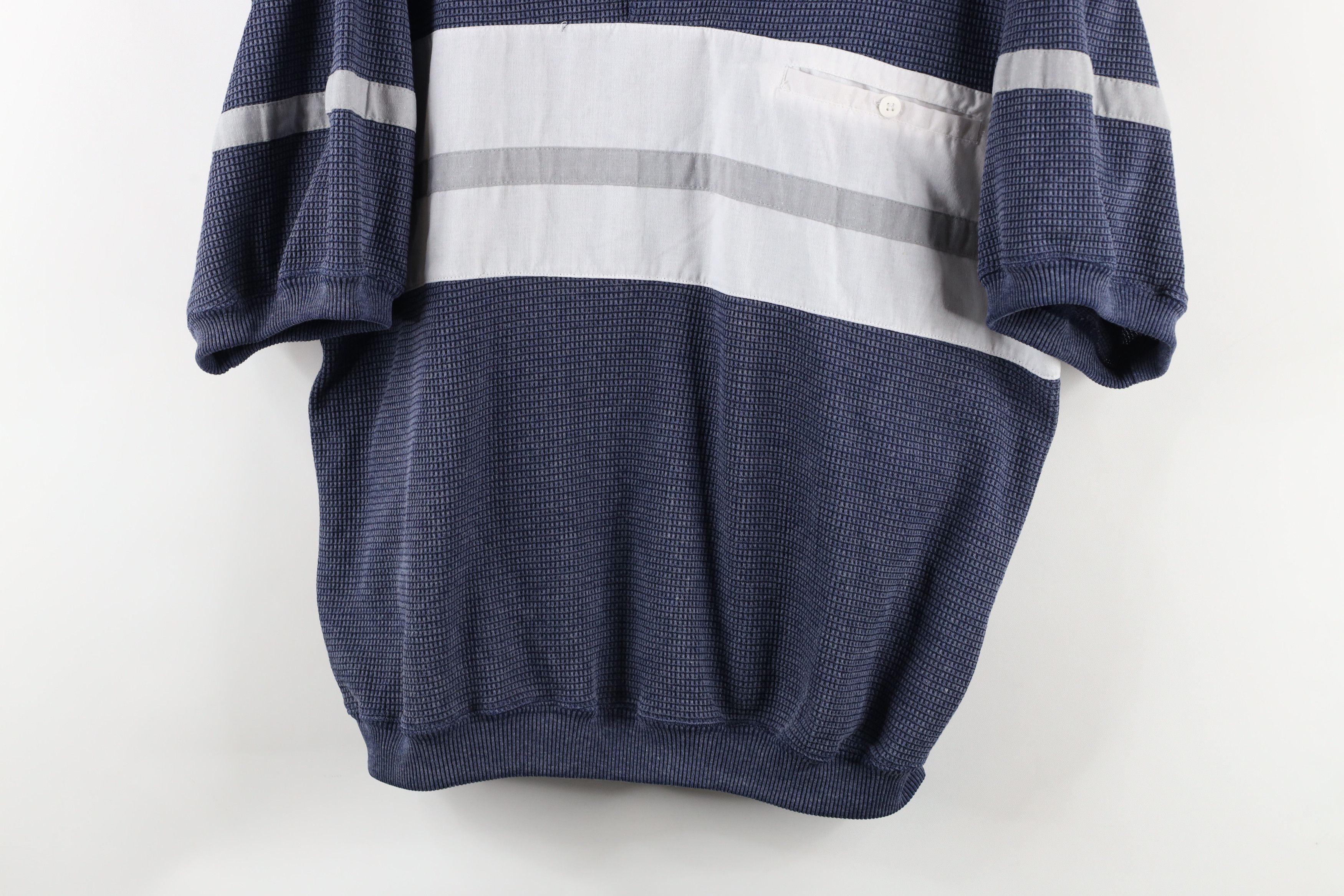 Vintage Vintage 90s Streetwear Thermal Waffle Knit Pullover Polo Size US XL / EU 56 / 4 - 3 Thumbnail