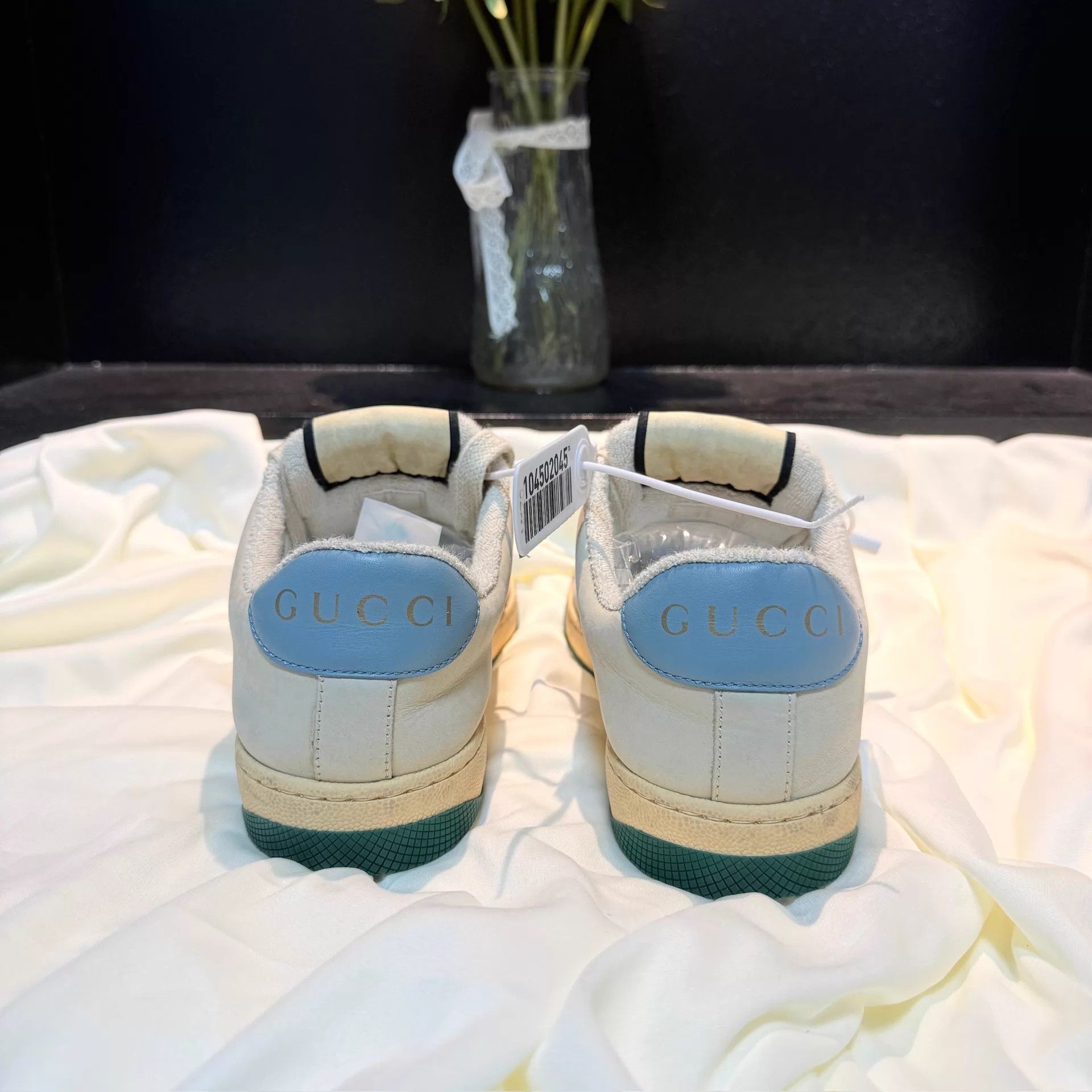 Gucci GUCCI Crystal GG Ivory Blue Sneaker EU35 99New Size US 4.5 / IT 34.5 - 3 Thumbnail