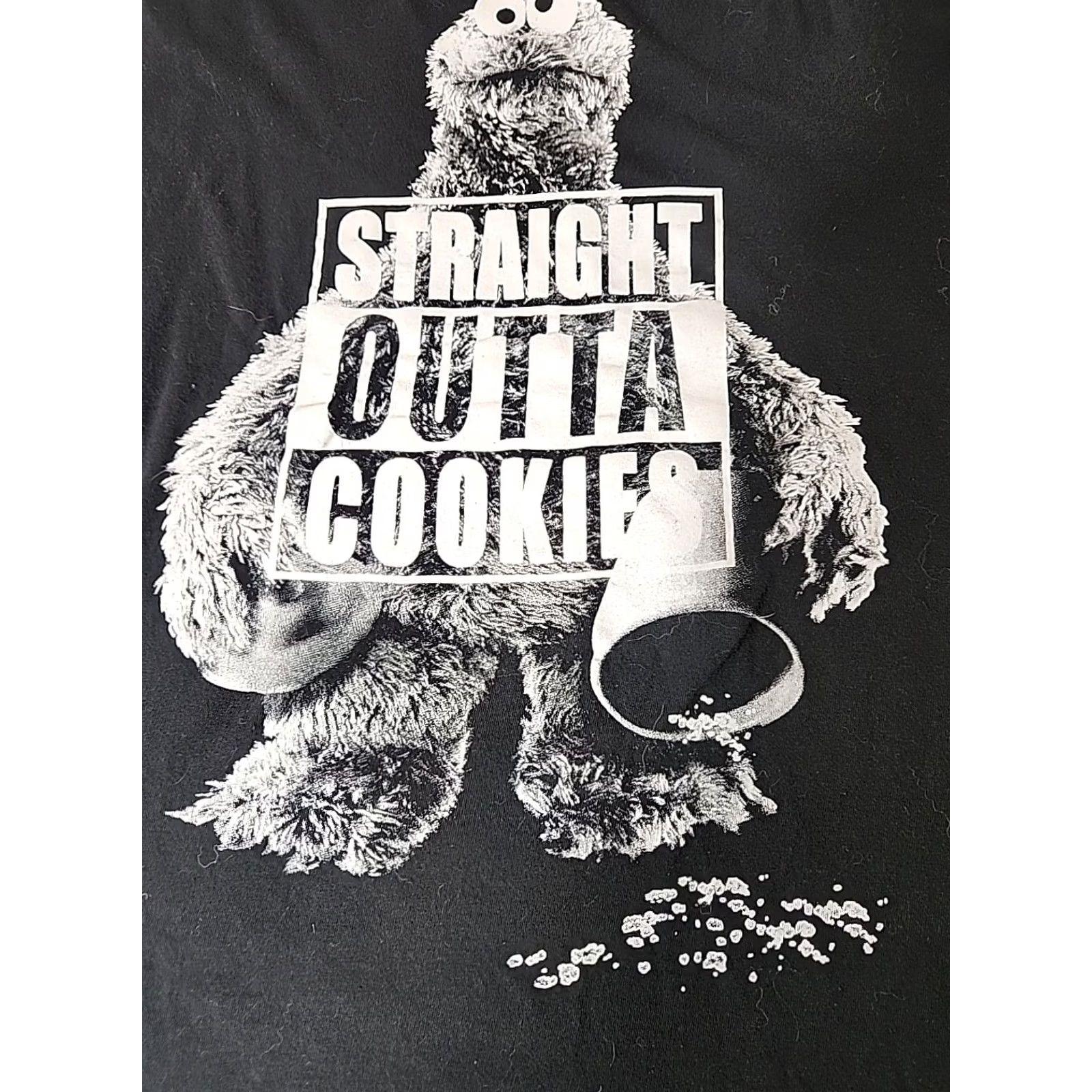 Thrasher Sesame Street Shirt Mens XL Black Cookie Monster Vintage Y2K thrashed Size US XL / EU 56 / 4 - 2 Thumbnail