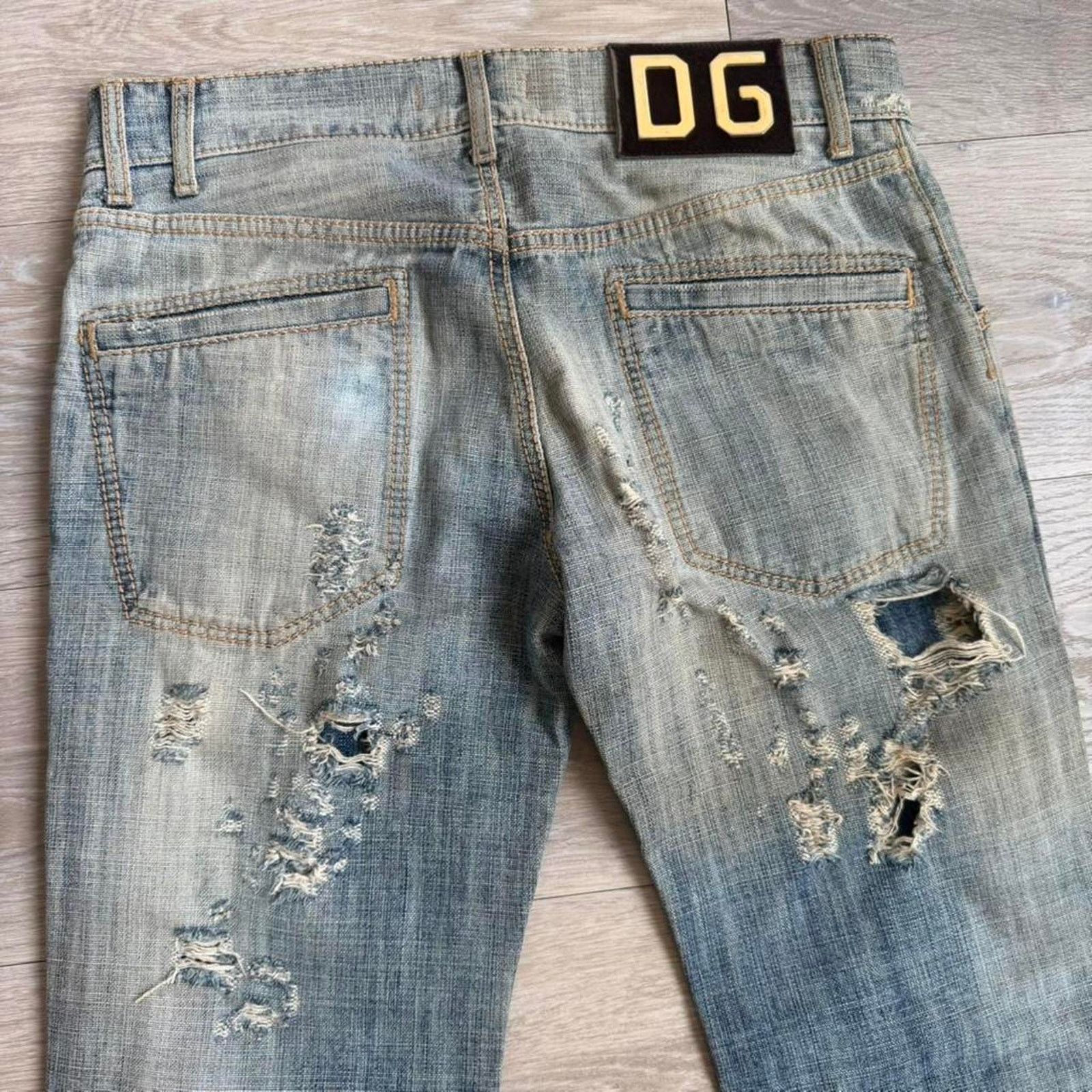 Dolce & Gabbana Dolce & Gabbana Distressed Straight Leg Denim Jeans y2k Size US 30 / EU 46 - 6 Thumbnail