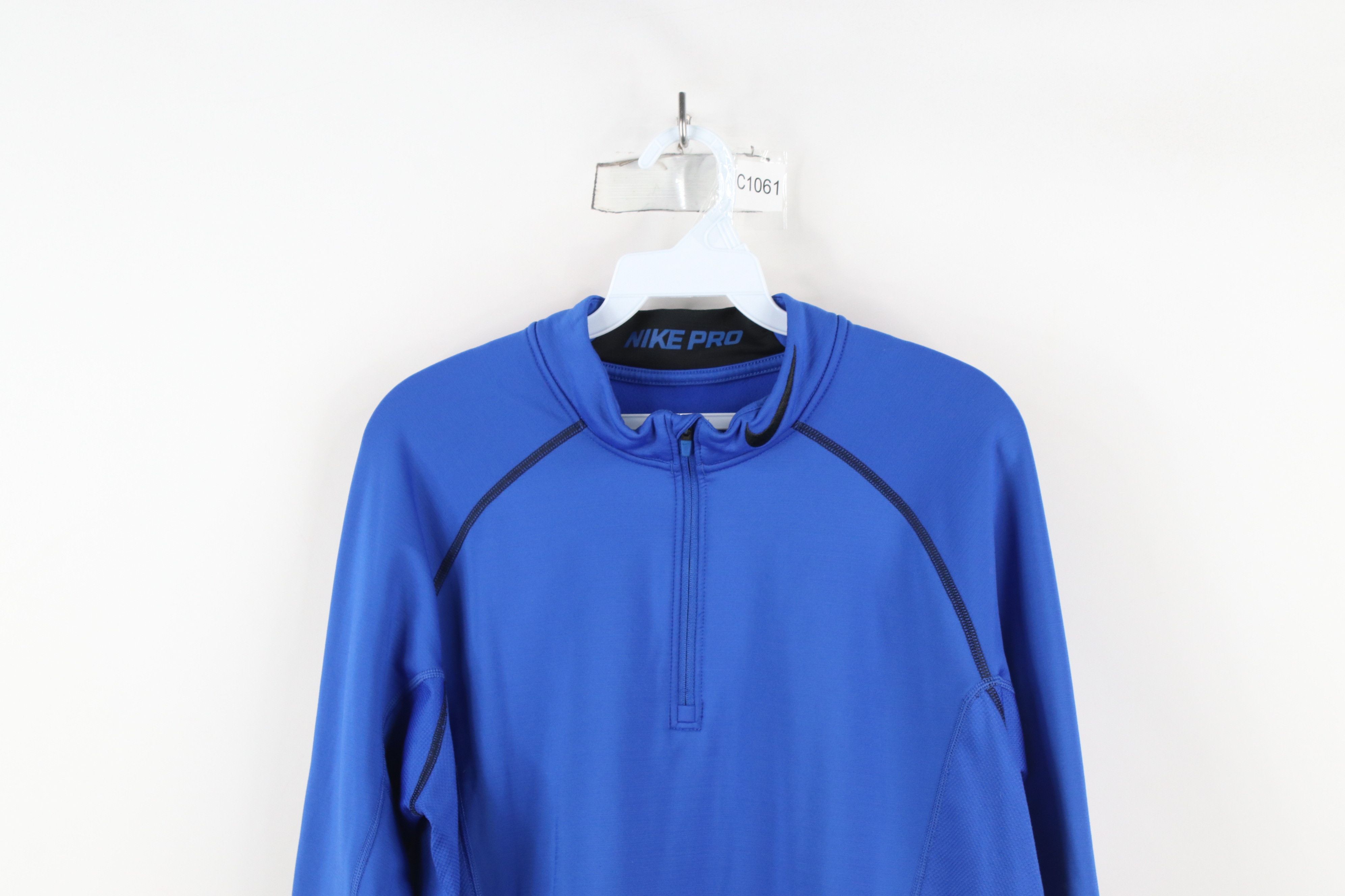 Nike × Vintage Nike Pro Combat Compression Fitted Half Zip Pullover Sweater Size US L / EU 52-54 / 3 - 2 Thumbnail