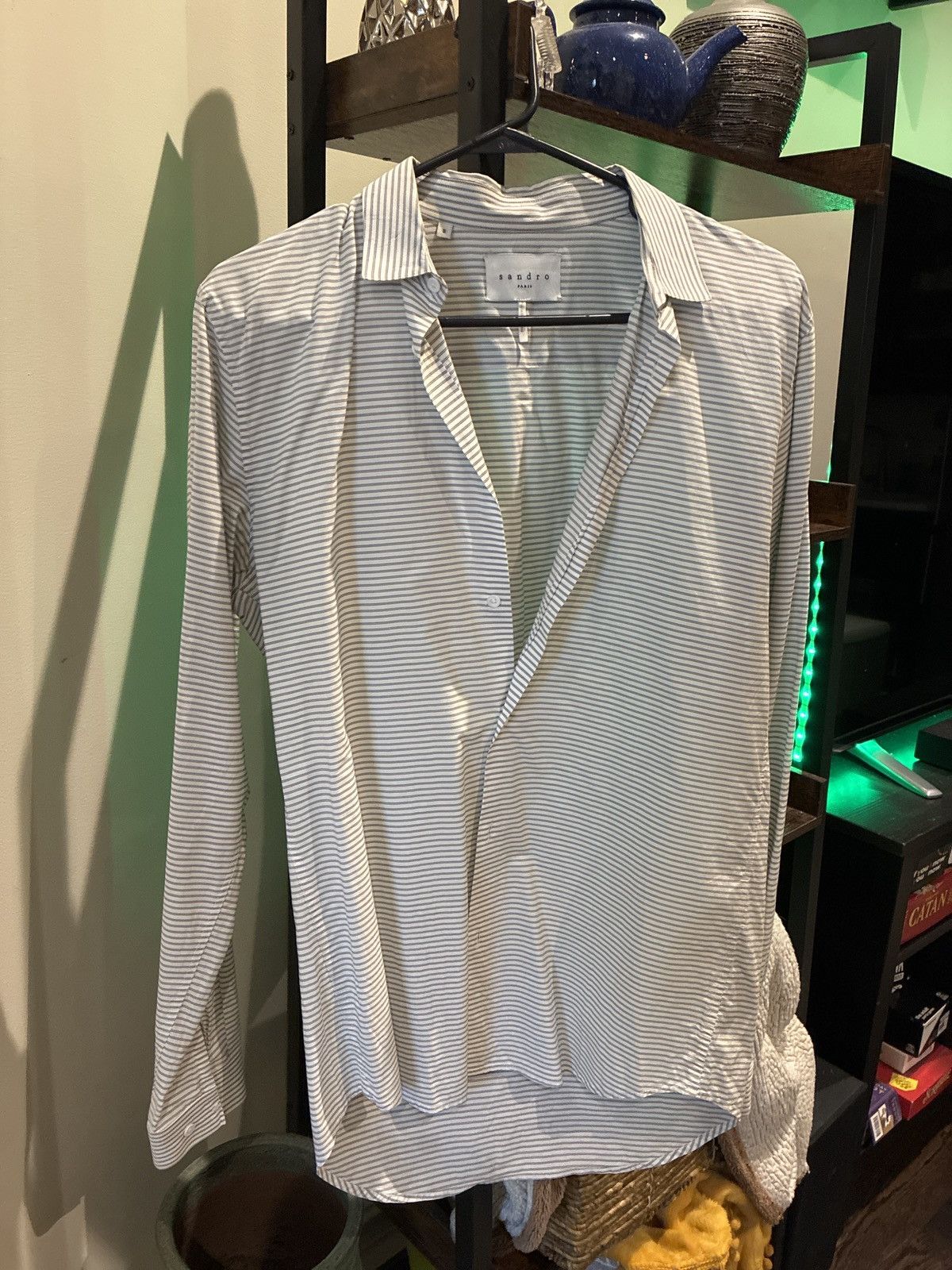 Sandro Sandro striped dress shirt Size US S / EU 44-46 / 1 - 1 Thumbnail