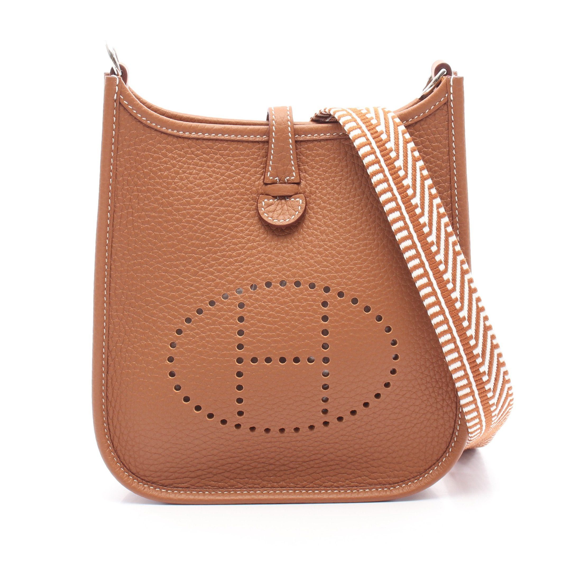 Hermes Hermes Evelyn Tpm Gold Shoulder Bag Clemence Leather Brown Silver Hardware K Stamp Size ONE SIZE - 1 Thumbnail