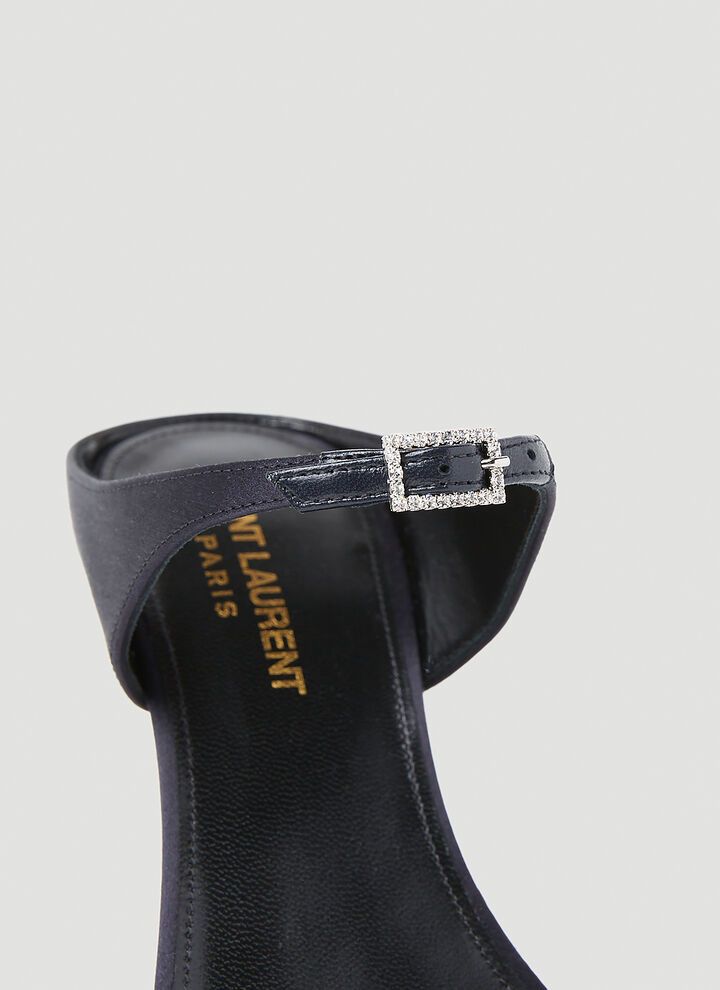 Saint Laurent Paris o1bcso1str1124 Dive Mules in Blue Size US 8.5 / IT 38.5 - 5 Thumbnail