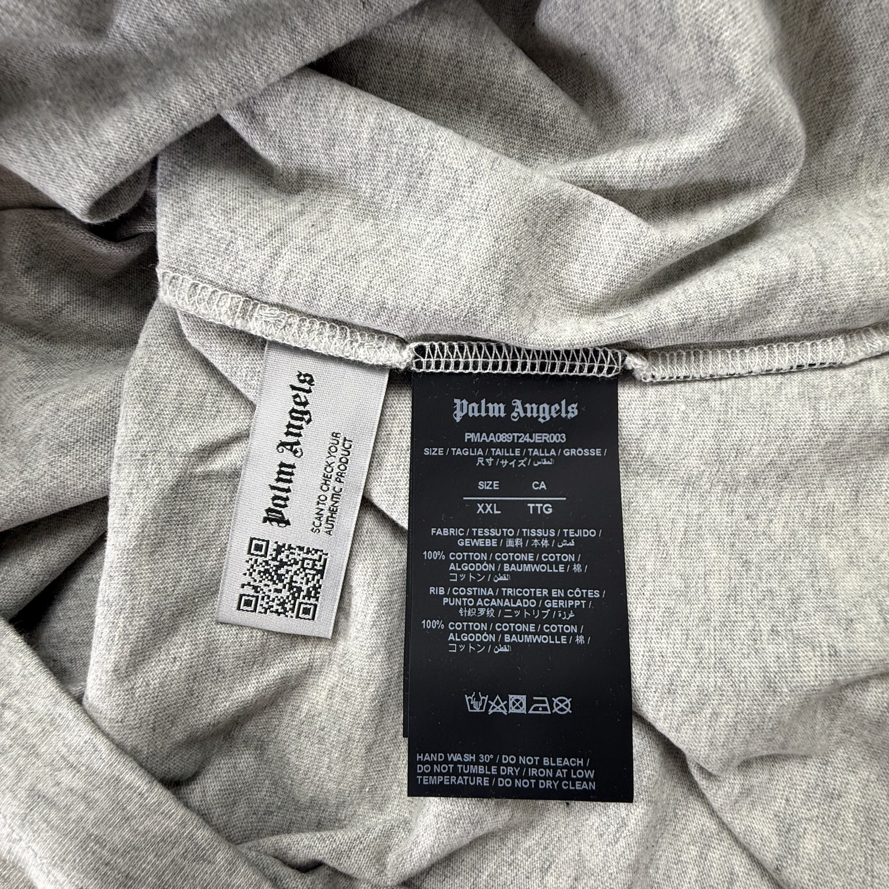 Palm Angels Palm Angels x The Setai Miami Beach Grey Slim Tee XXL Size US XXL / EU 58 / 5 - 4 Thumbnail