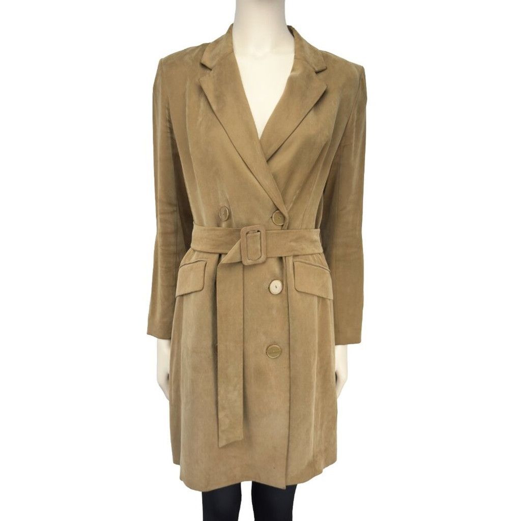 Massimo Dutti MASSIMO DUTTI Blazer Dress / Trench Coat Tan Belted Fall 6 Size M / US 6-8 / IT 42-44 - 4 Thumbnail