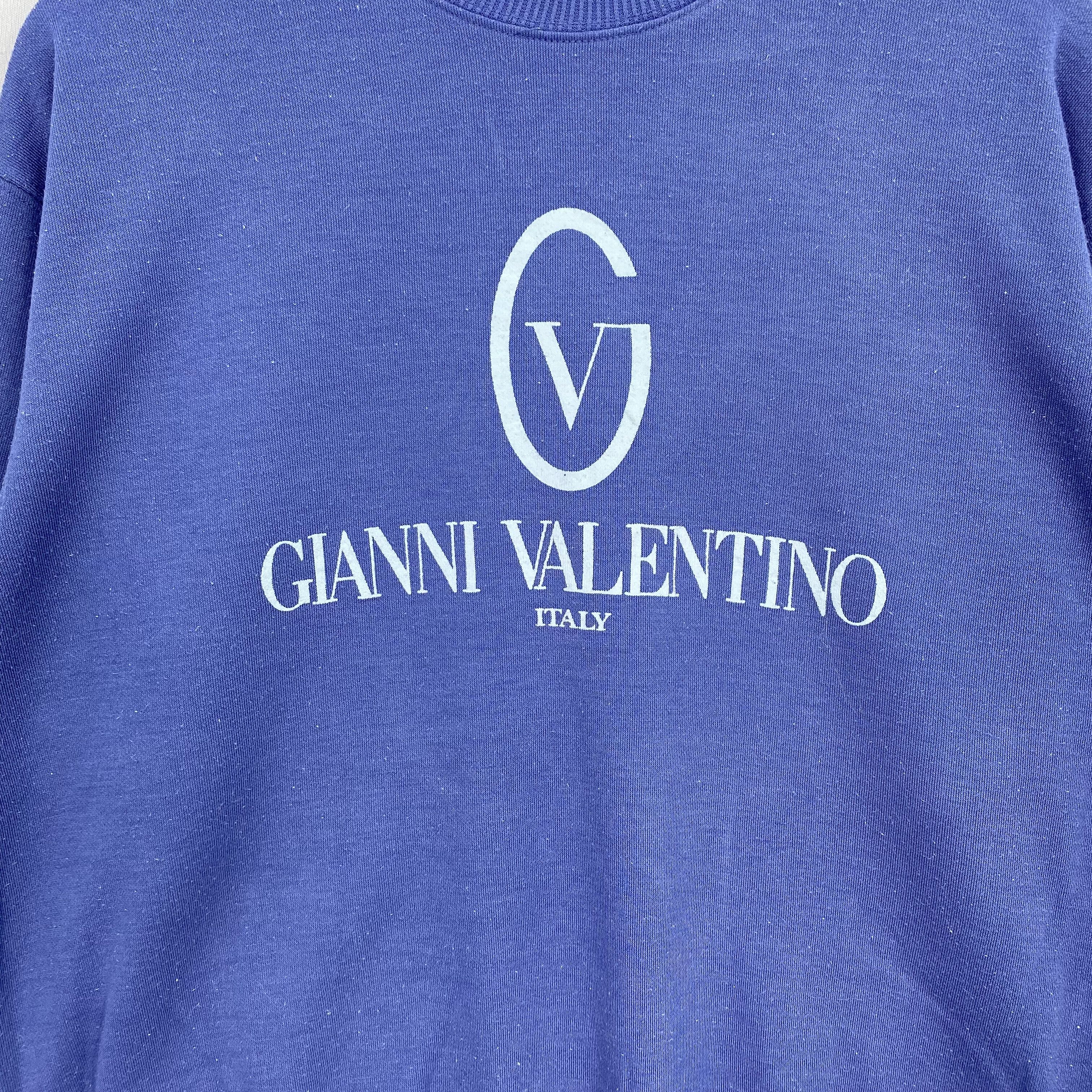 Valentino Vintage 90s Gianni Valentino Spell Out Pullover Sweatshirt Size US M / EU 48-50 / 2 - 4 Thumbnail