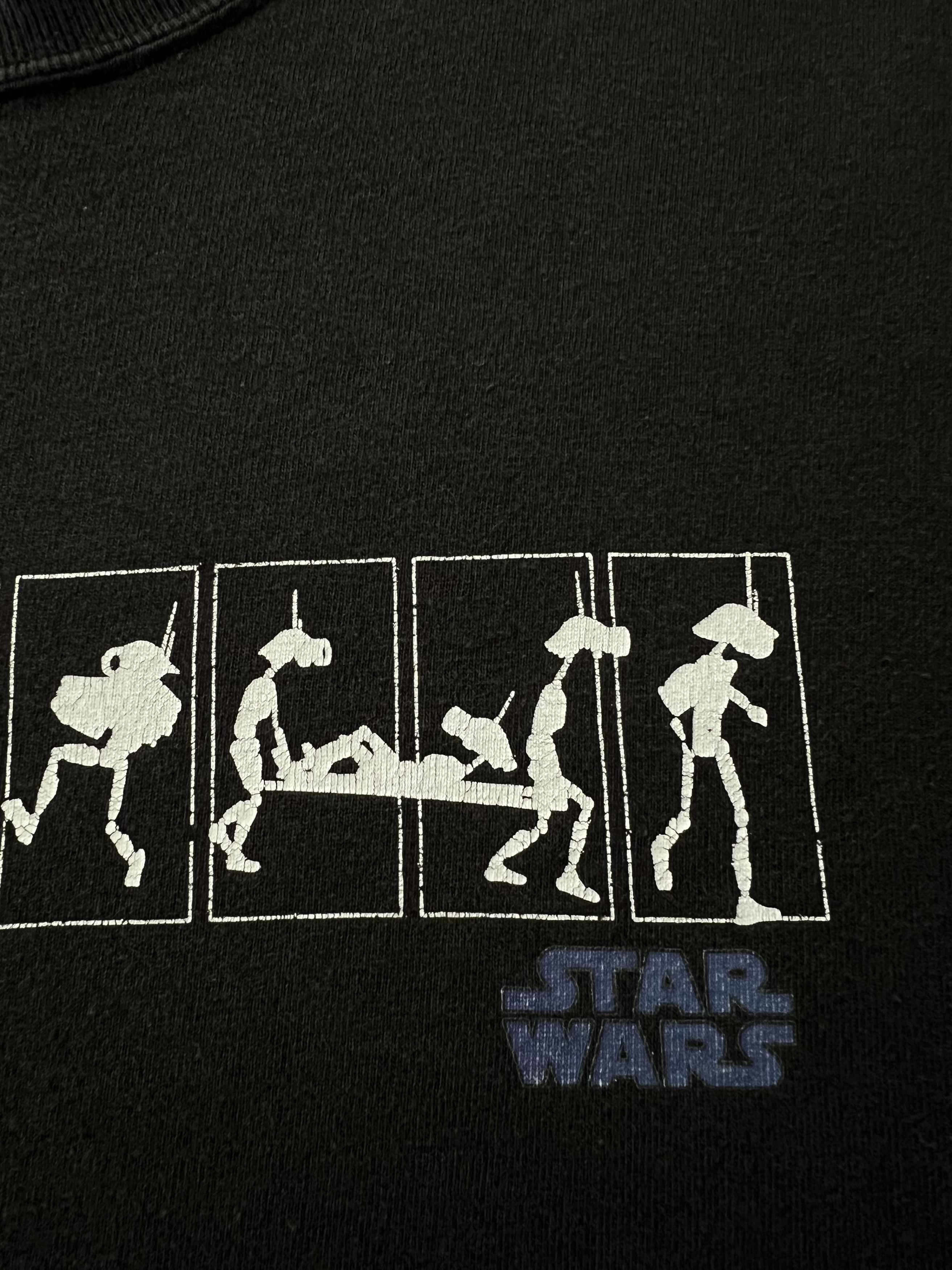 Star Wars Vintage 90s Star Wars Movie Black T-shirt Size US L / EU 52-54 / 3 - 5 Thumbnail
