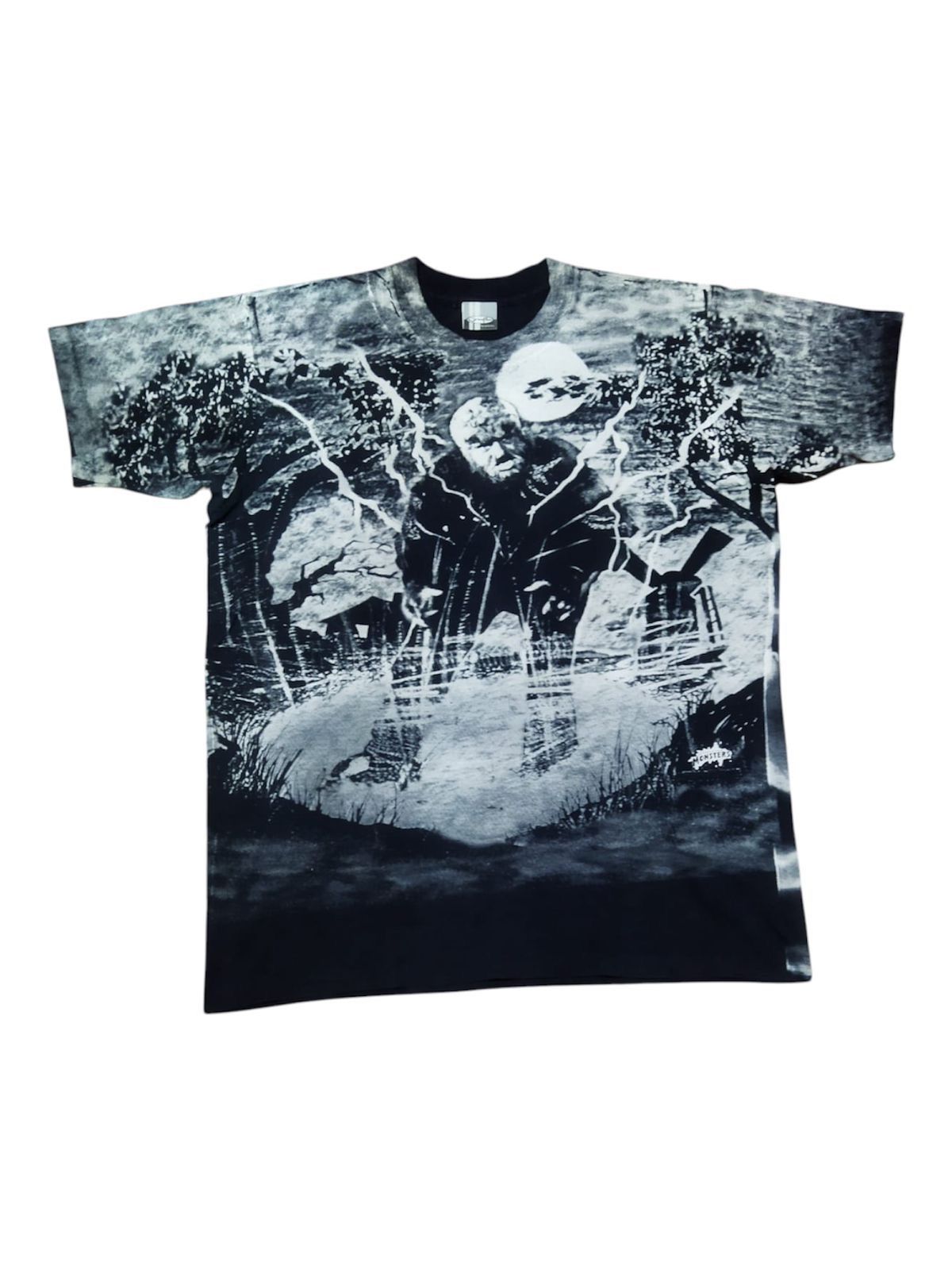 Universal Studios × Vintage Vintage 90s The Wolfman Monster All Over Print Tee Size US L / EU 52-54 / 3 - 1 Thumbnail