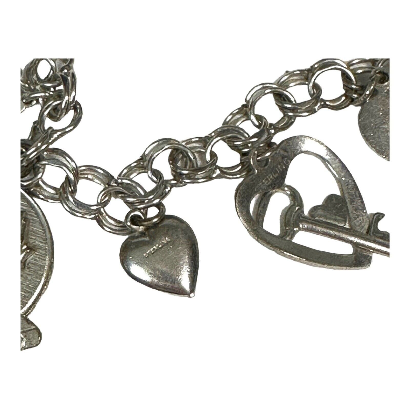 Vintage Vintage Forstner Charm Bracelet With Heart & Cross Charms An Size ONE SIZE - 13 Thumbnail