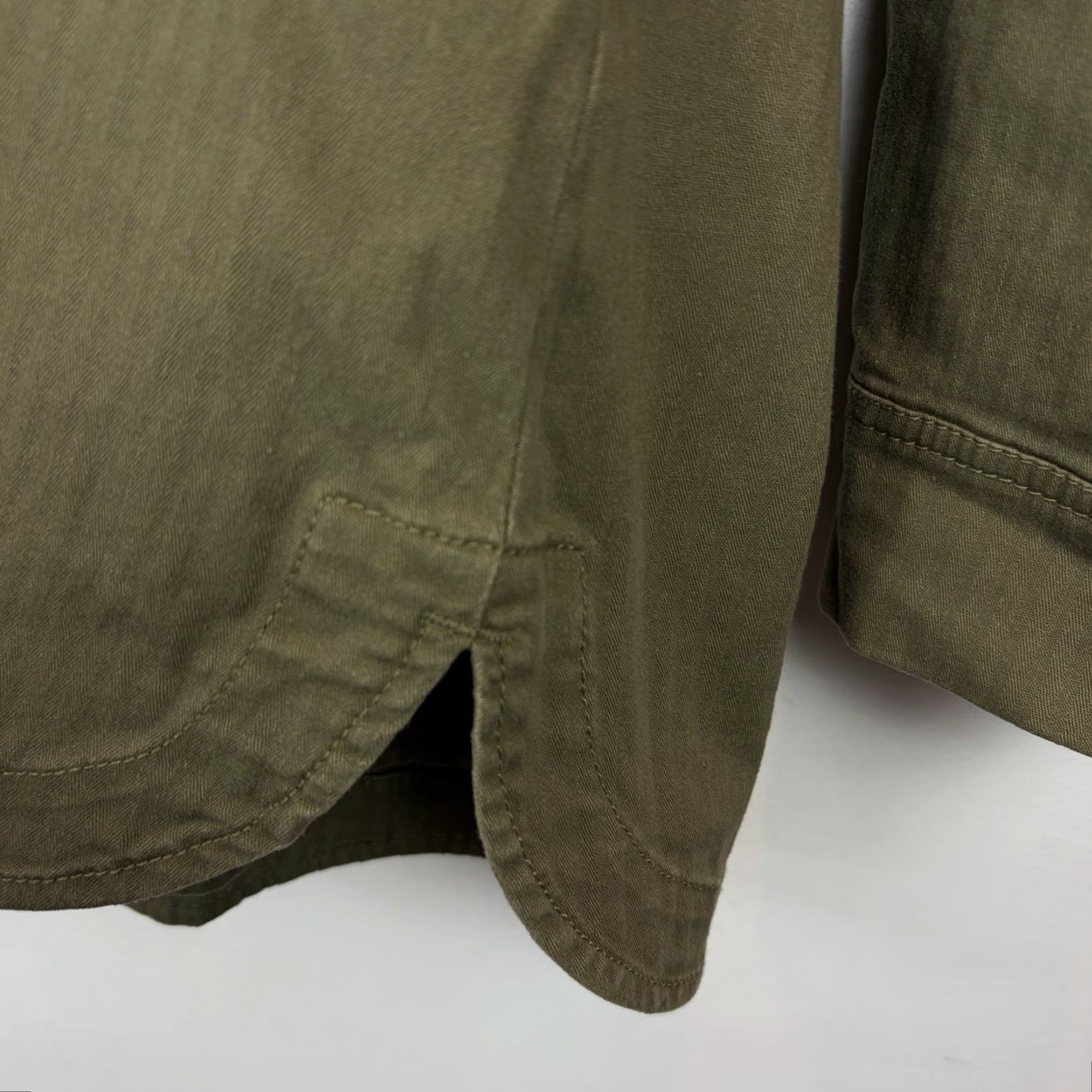 CO D&Co Jacket Womens 3X Green Denim Button Canvas Casual Full Button Size XXL / US 16-18 / IT 52-54 - 6 Thumbnail