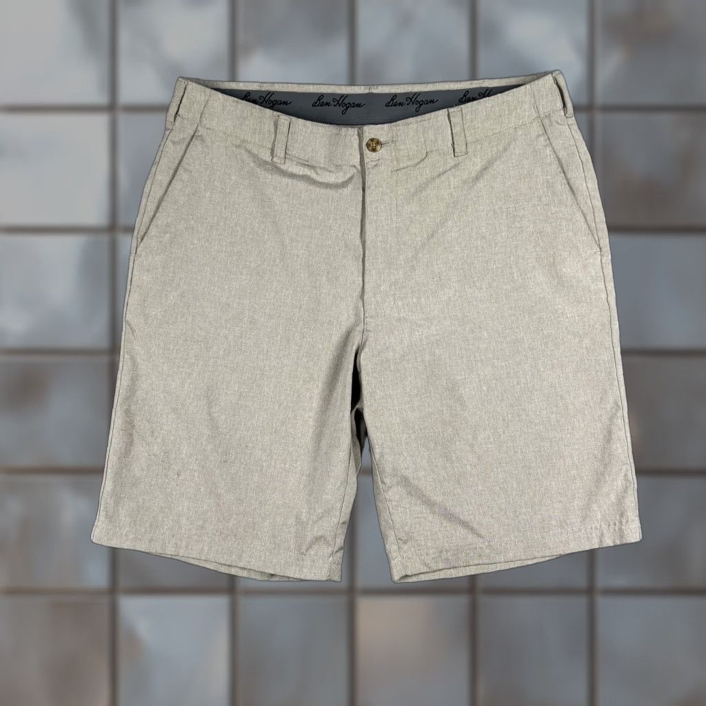 Hogan Ben Hogan Performance Shorts Mens Sz 40 Flat Front Tan 10” Inseam Minor Stain Size US 40 / EU 56 - 1 Thumbnail