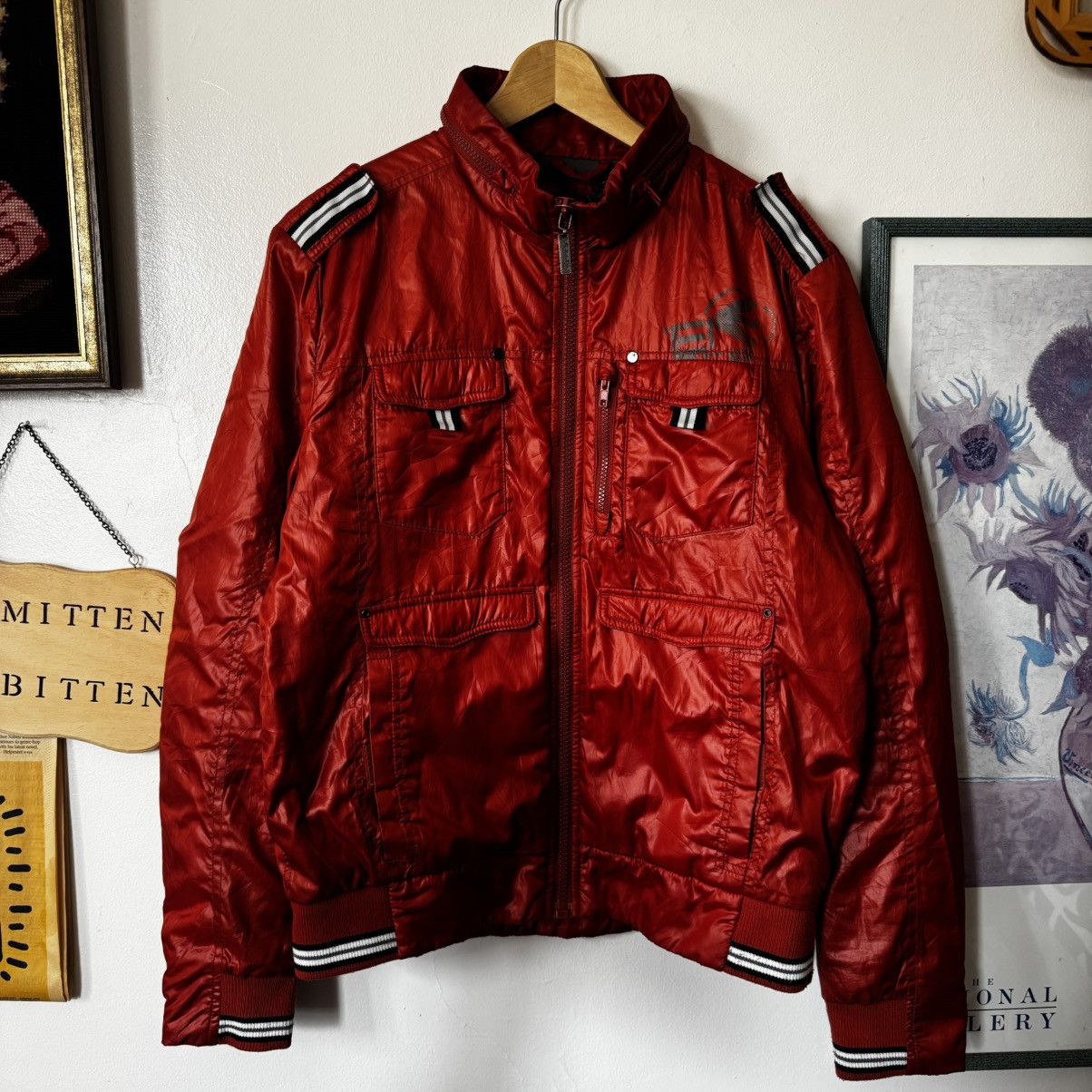 Energie × Sixty × Vintage 2000s Energie by Sixty orange puffer cargo jacket Size US XL / EU 56 / 4 - 1 Thumbnail