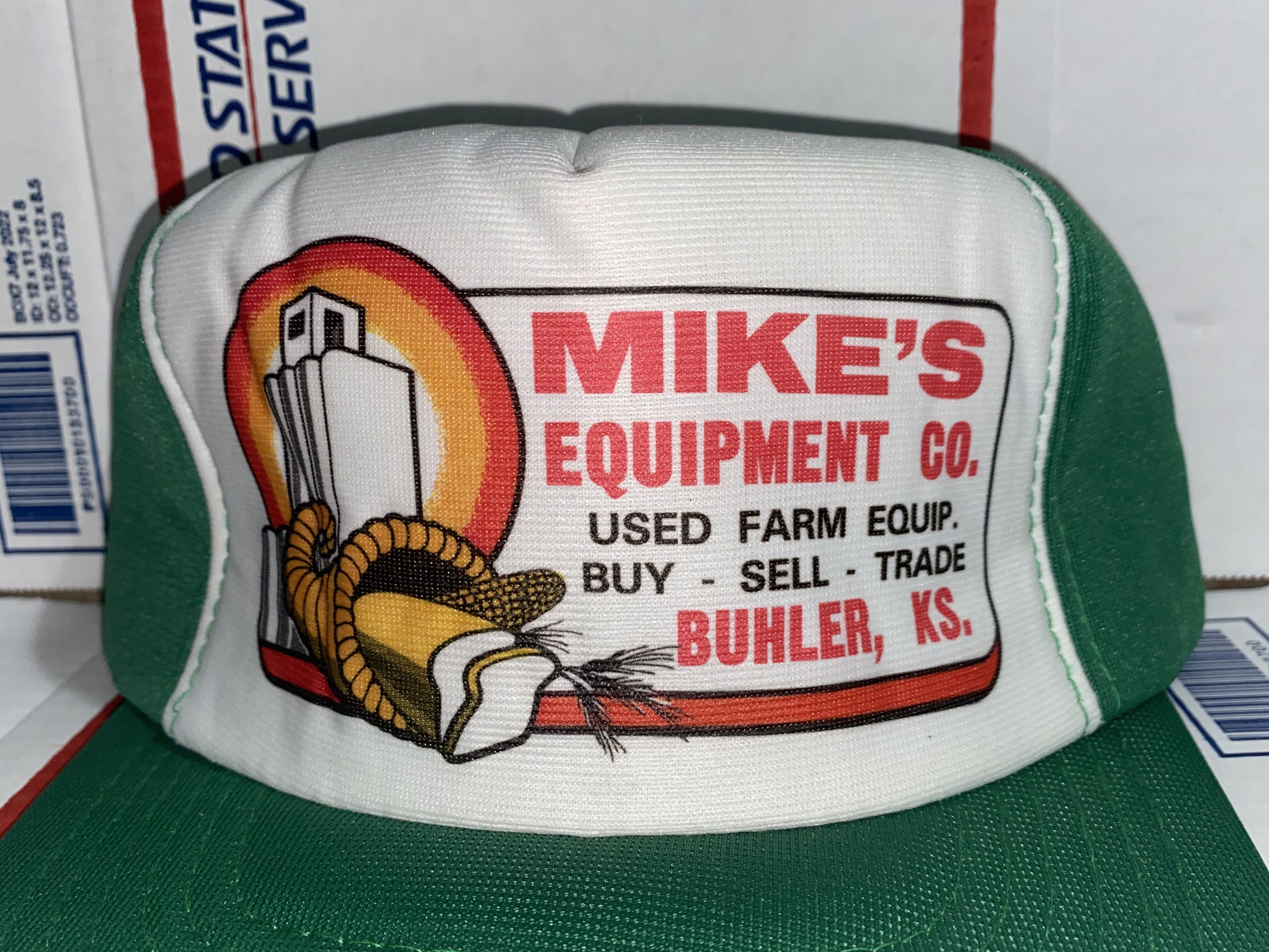 Vintage vtg Foam trucker Hat Mike's Farm Equipment Co. Cap kansas US Size ONE SIZE - 2 Thumbnail