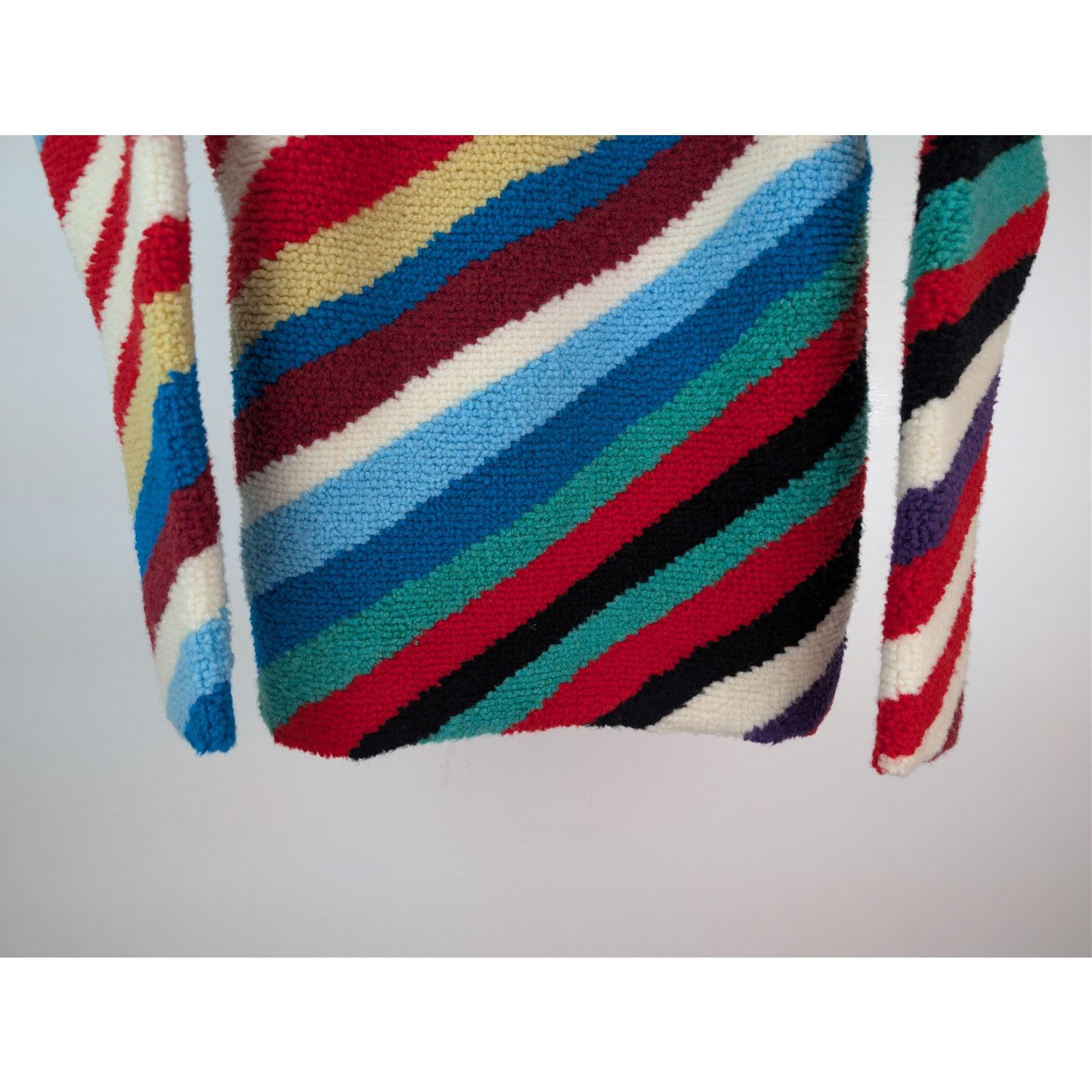 Bottega Veneta o1rshd1 Striped Loopy Knit Wool-Blend Sweater in Multicolor Size US M / EU 48-50 / 2 - 4 Thumbnail