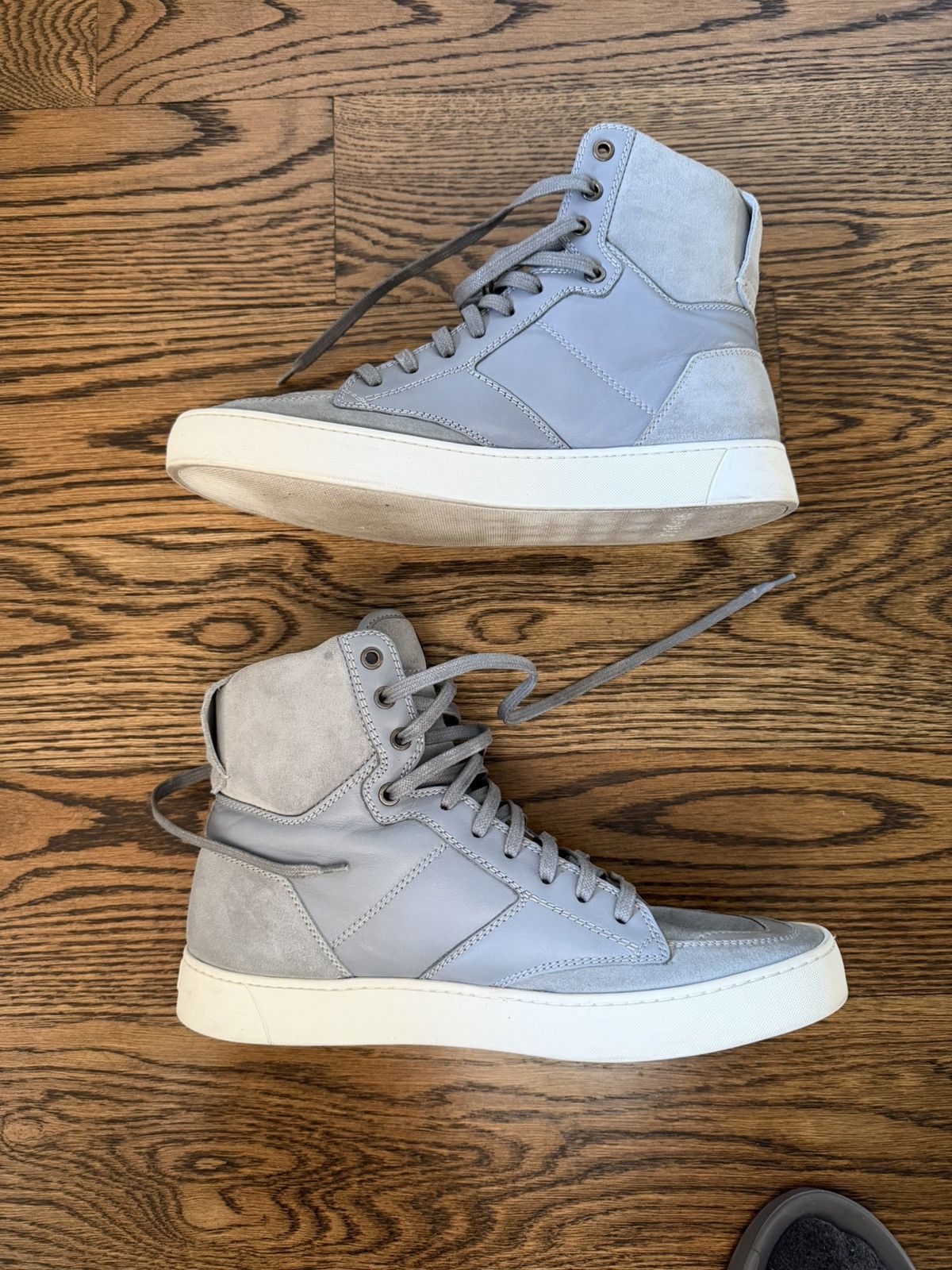 Z Zegna Zegna High Top Blue Suede Sneaker Size US 8.5 / EU 41-42 - 2 Thumbnail