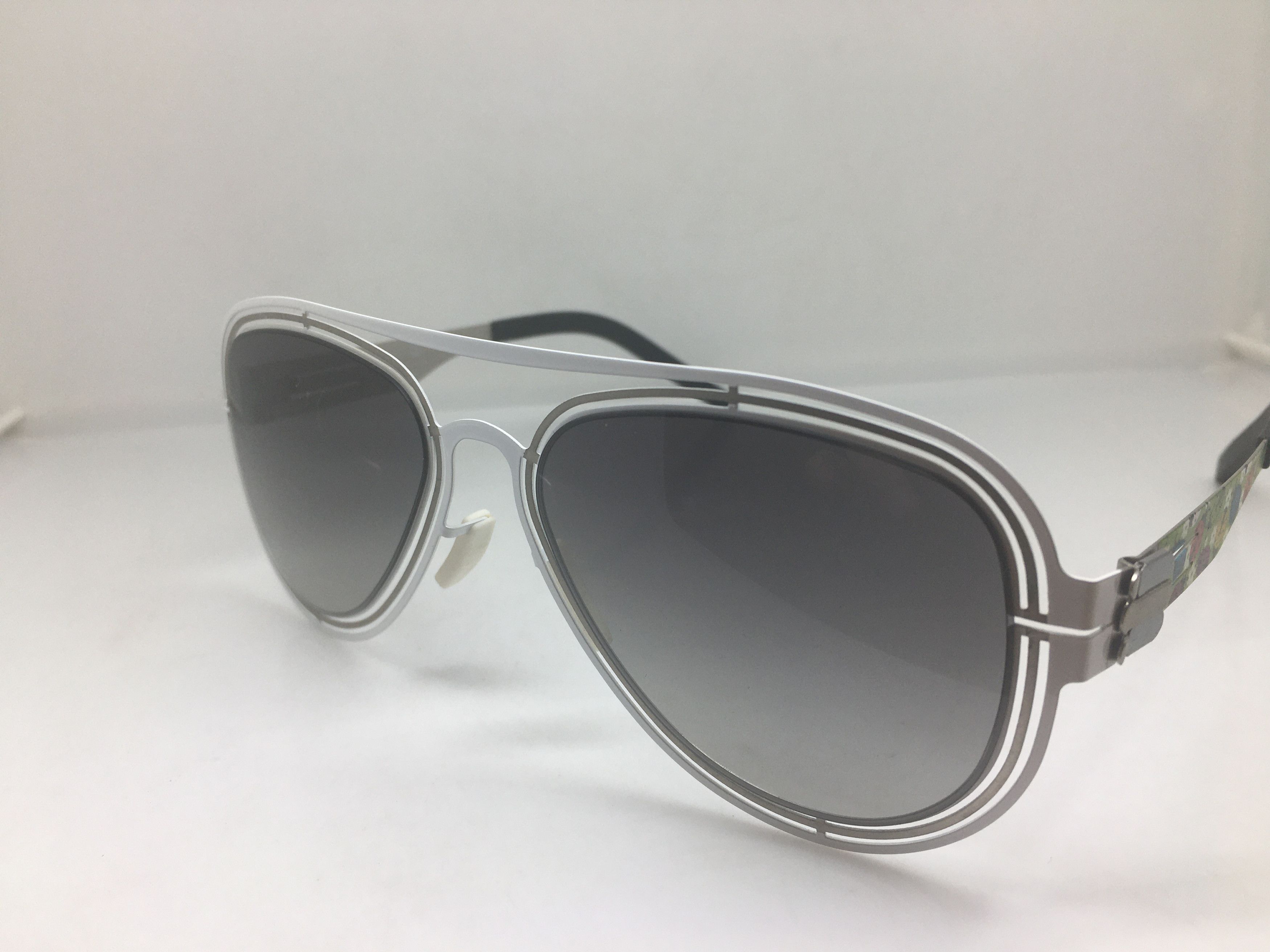 Other AC Berlin Silver White Alloy Aviator Sunglasses Pilot Size ONE SIZE - 3 Thumbnail