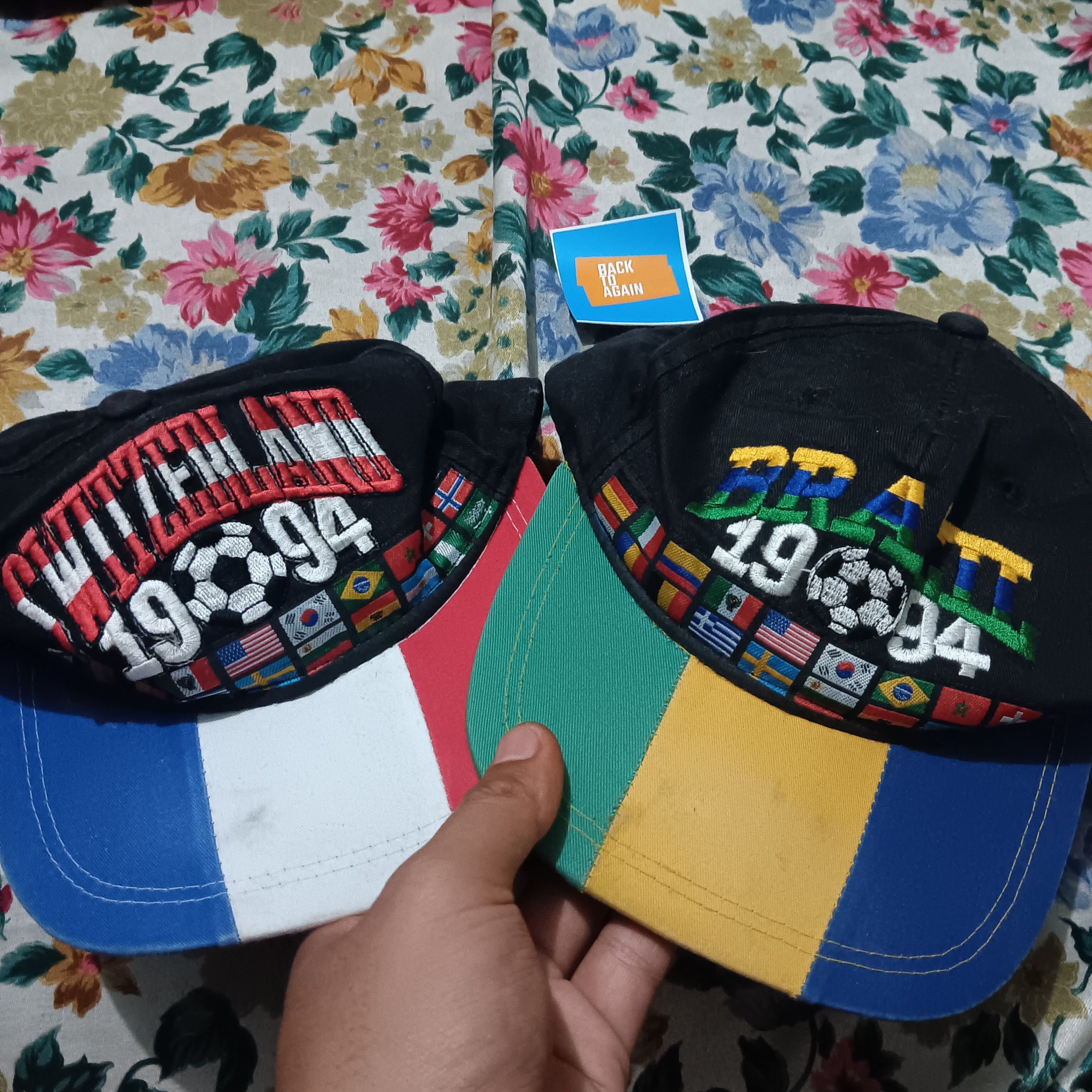 Vintage Vintage World Cup 1994 USA Brazil Team hat Size ONE SIZE - 4 Thumbnail