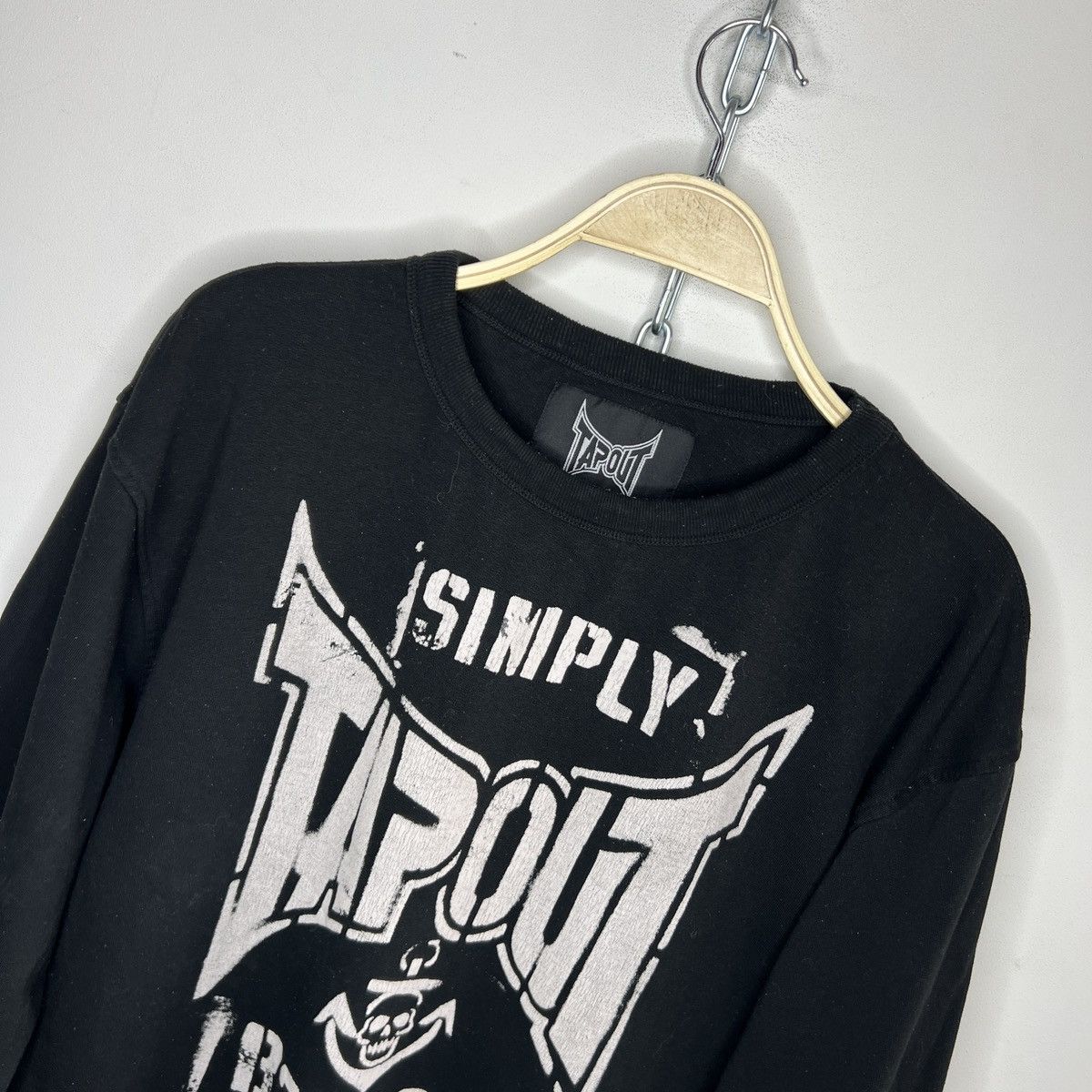 Tapout × Vintage Tapout Sweatshirt Black Faded Simply Bellieve Retro Y2K Size US XL / EU 56 / 4 - 5 Thumbnail