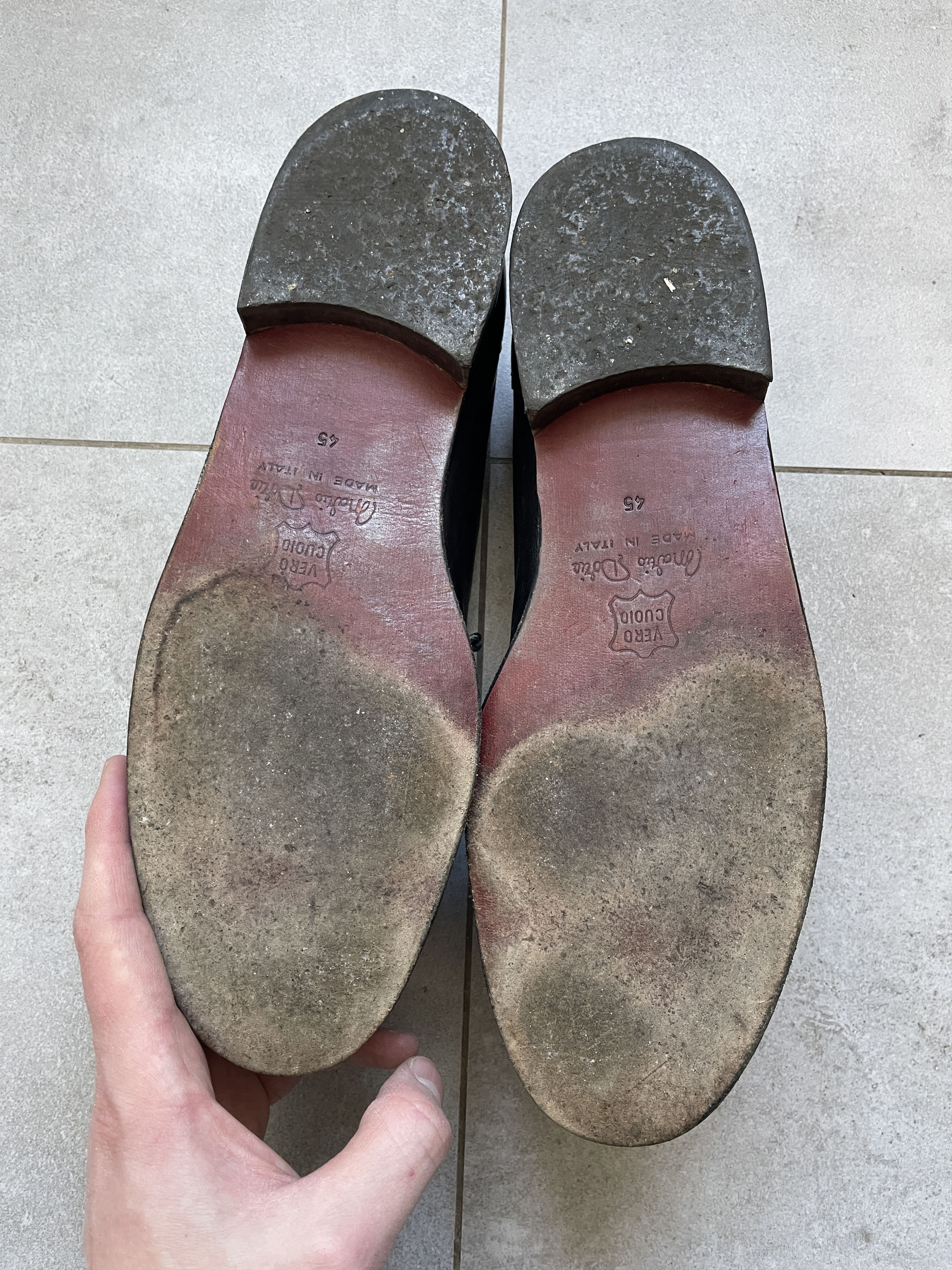 Vintage VINTAGE GOLF FRINGE OLD MONEY ITALIAN LEATHER PENNY LOAFERS Size US 11 / EU 44 - 4 Thumbnail