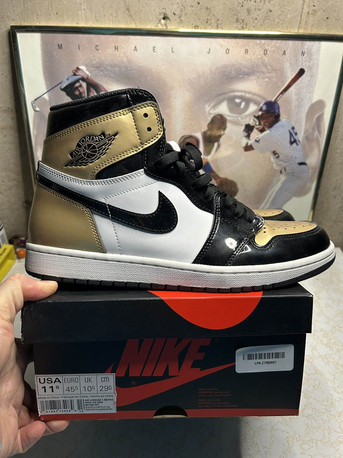 Og Nrg Gold Gold Toe Jordan High SIZE 10 Air Jordan Retro High OG