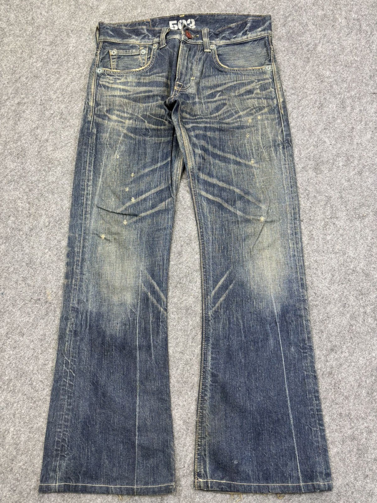 Edwin 💥Flare💥Vintage Edwin 503 Sick Fades Flare Denim F926 Size US 32 / EU 48 - 20 Thumbnail