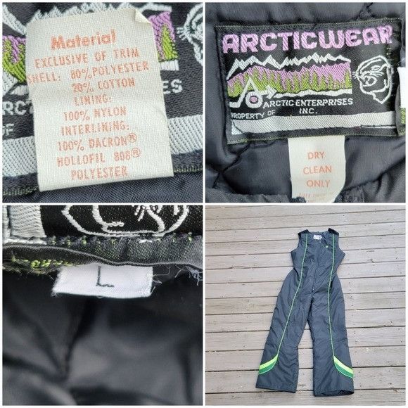Vintage Vintage 90s y2k Arcticwear Black Neon Green Two Piece Snow S Size M / US 6-8 / IT 42-44 - 7 Thumbnail
