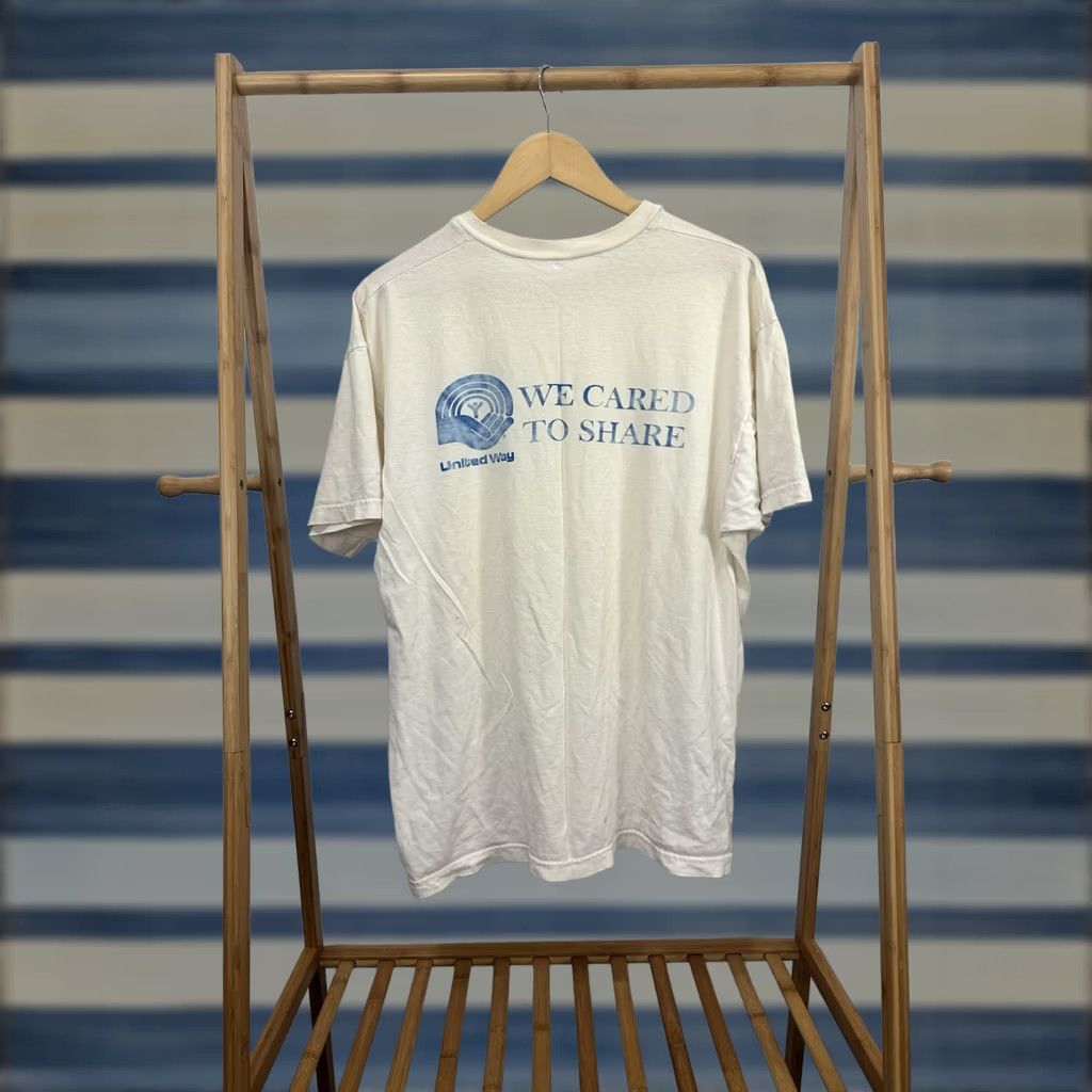 Vintage VTG Goodwill Thrift Works United Way Worn Cotton T-Shirt XL Cream Mens T-Shirt, Distressed, Grunge, Workwear, 100% Cotton Size US XL / EU 56 / 4 - 1 Thumbnail