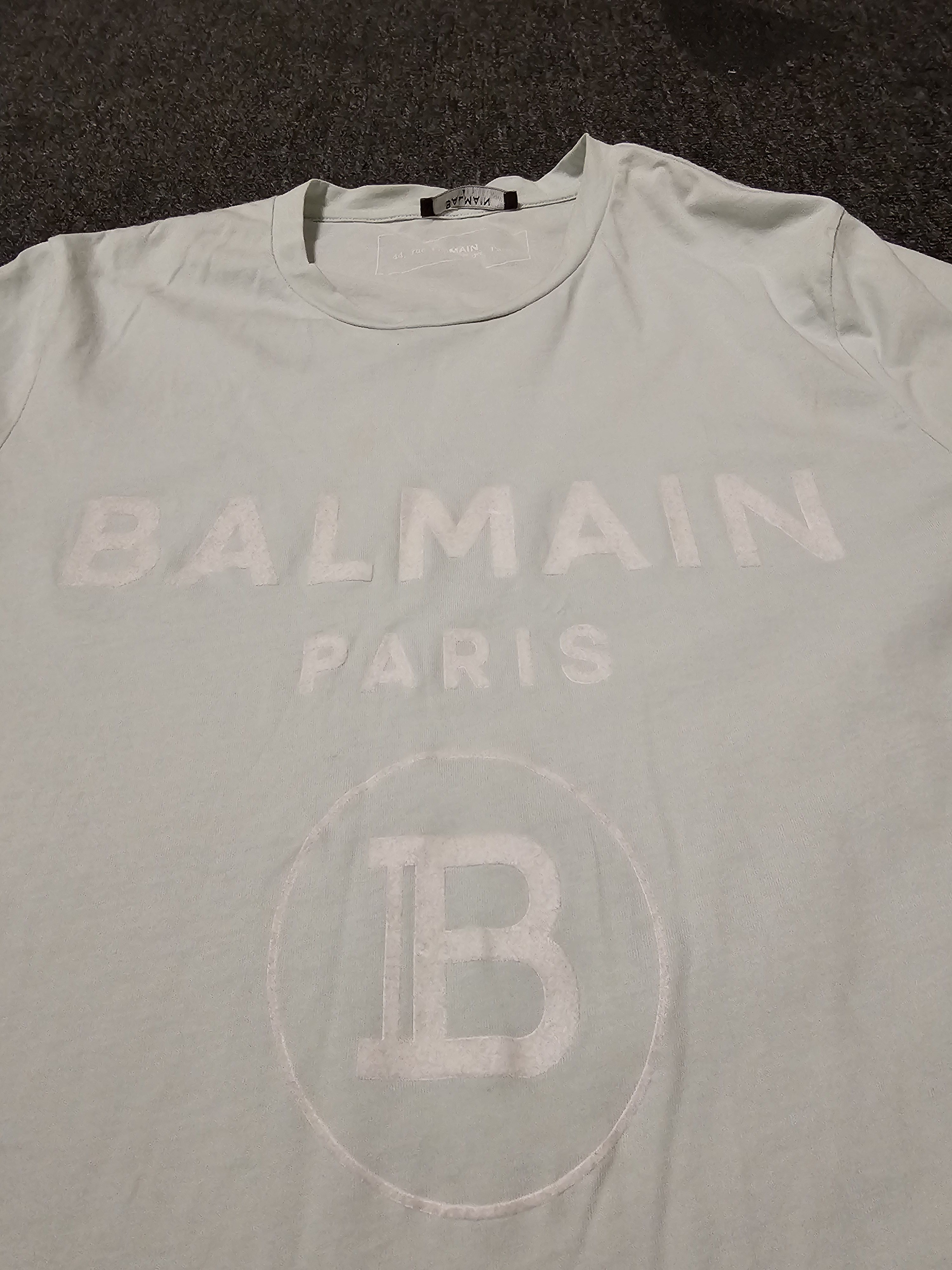 Balmain Balmain men's light blue T-shirts size M Size US M / EU 48-50 / 2 - 2 Thumbnail