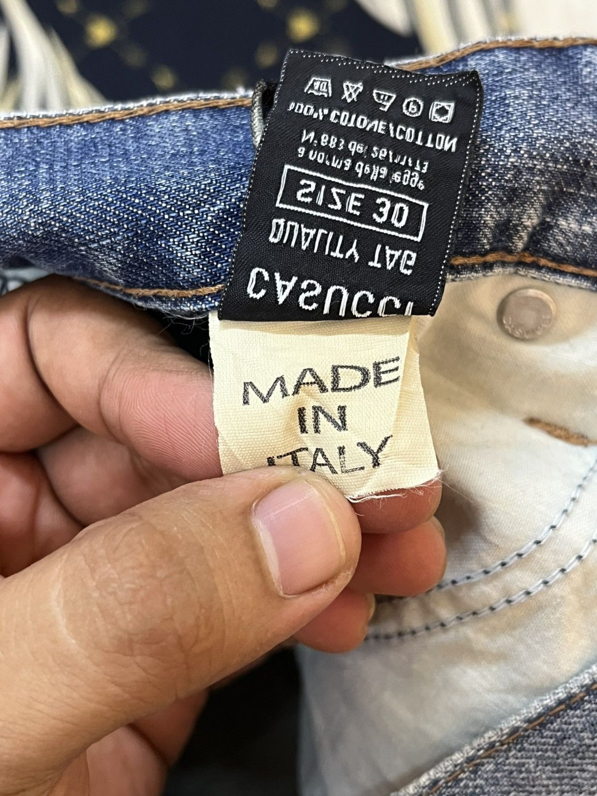 If Six Was Nine Vintage Casucci Ripped Faded Clawmark Distressed Denim Size US 29 - 10 Thumbnail