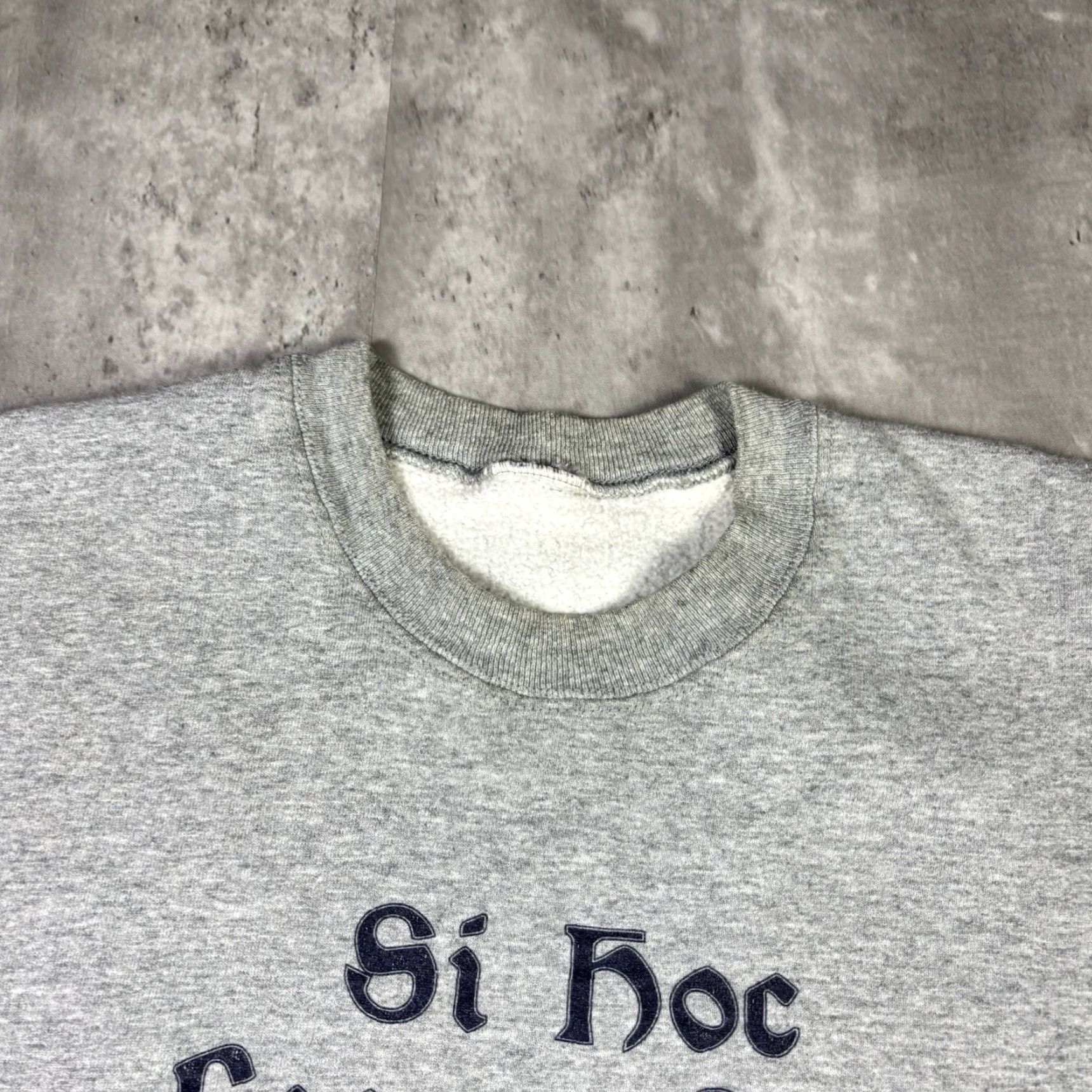 Vintage VINTAGE 90s Funny Quote Sweatshirt Gray Pullover Adult XL Size US XL / EU 56 / 4 - 6 Thumbnail