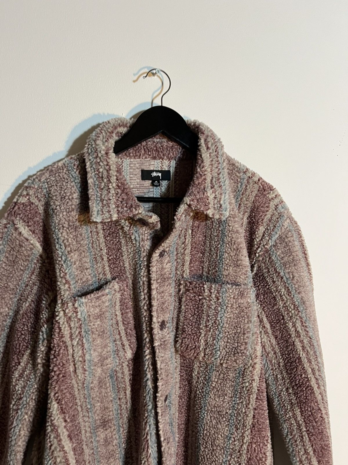 Stussy Stussy Striped Sherpa Shirt Size US M / EU 48-50 / 2 - 4 Thumbnail