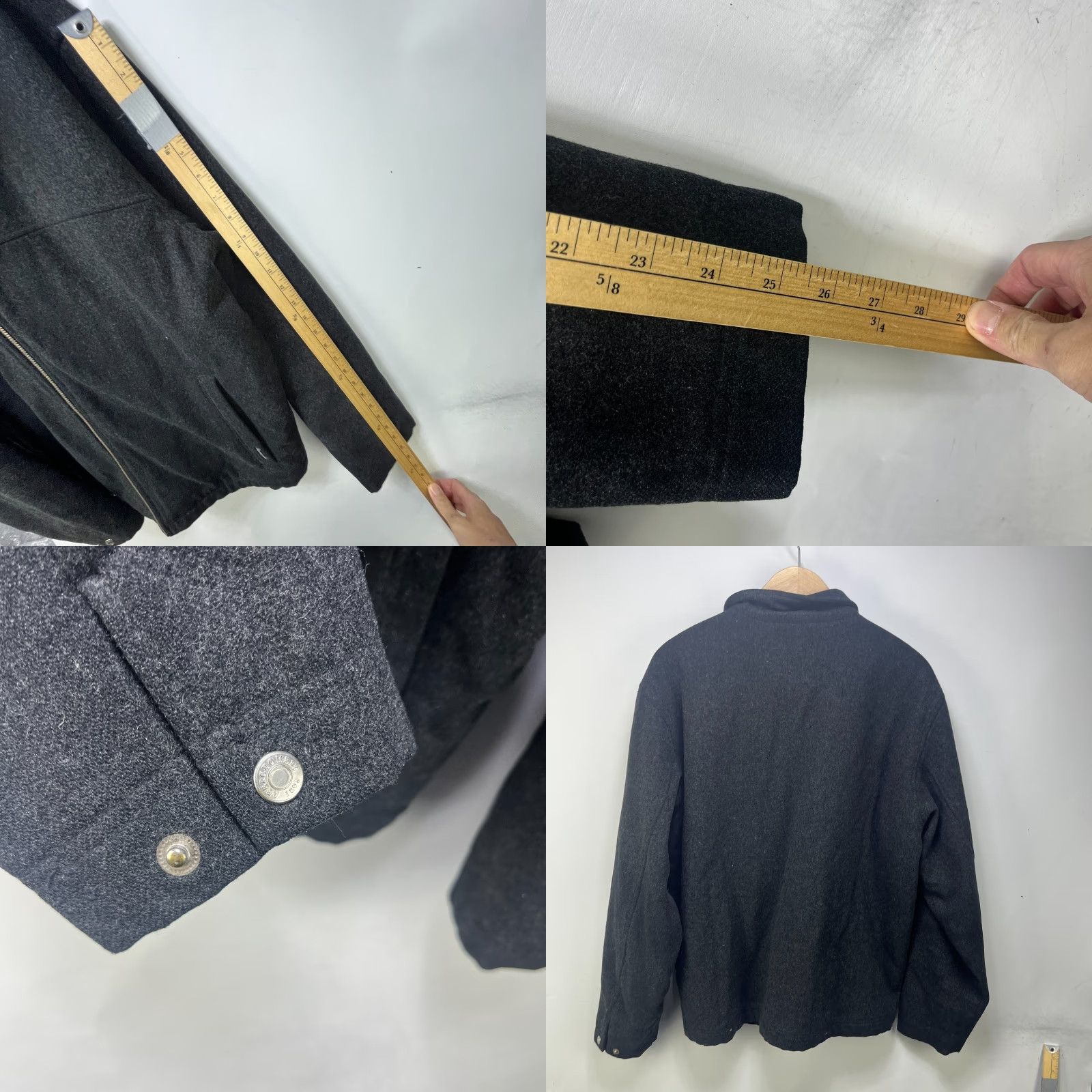 Abercrombie & Fitch VINTAGE Abercrombie & Fitch Men’s Gray Wool Blend Full Zip Jacket Coat L Large Gray Regular Wool Jacket Full Zip Pea Coat Western Casual Mens Size US L / EU 52-54 / 3 - 8 Thumbnail