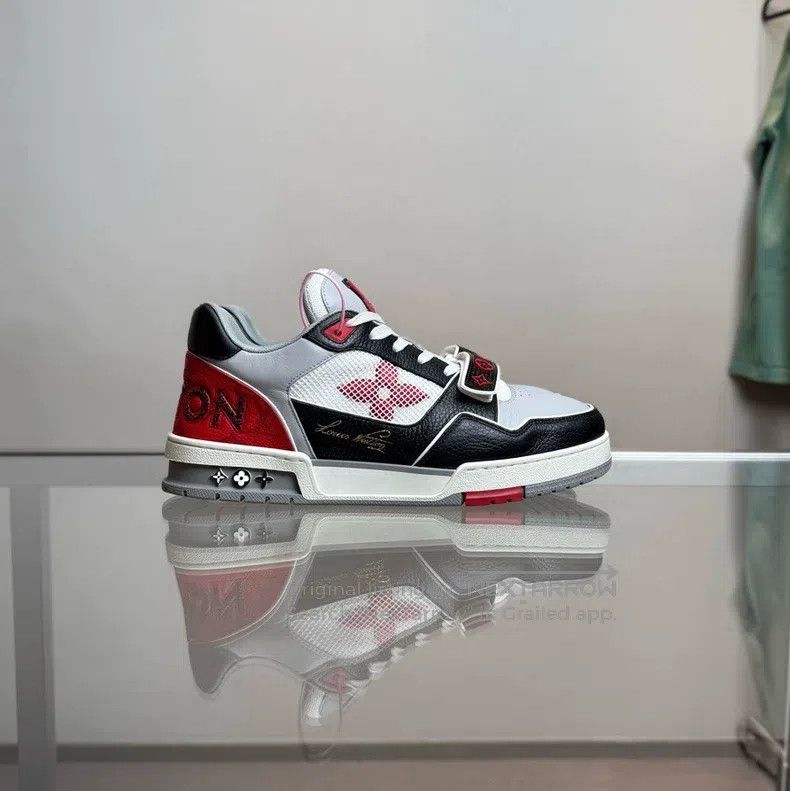 Louis Vuitton Louis Vuitton Trainer Black and Red Velcro shoes Size US 8 / EU 41 - 2 Thumbnail