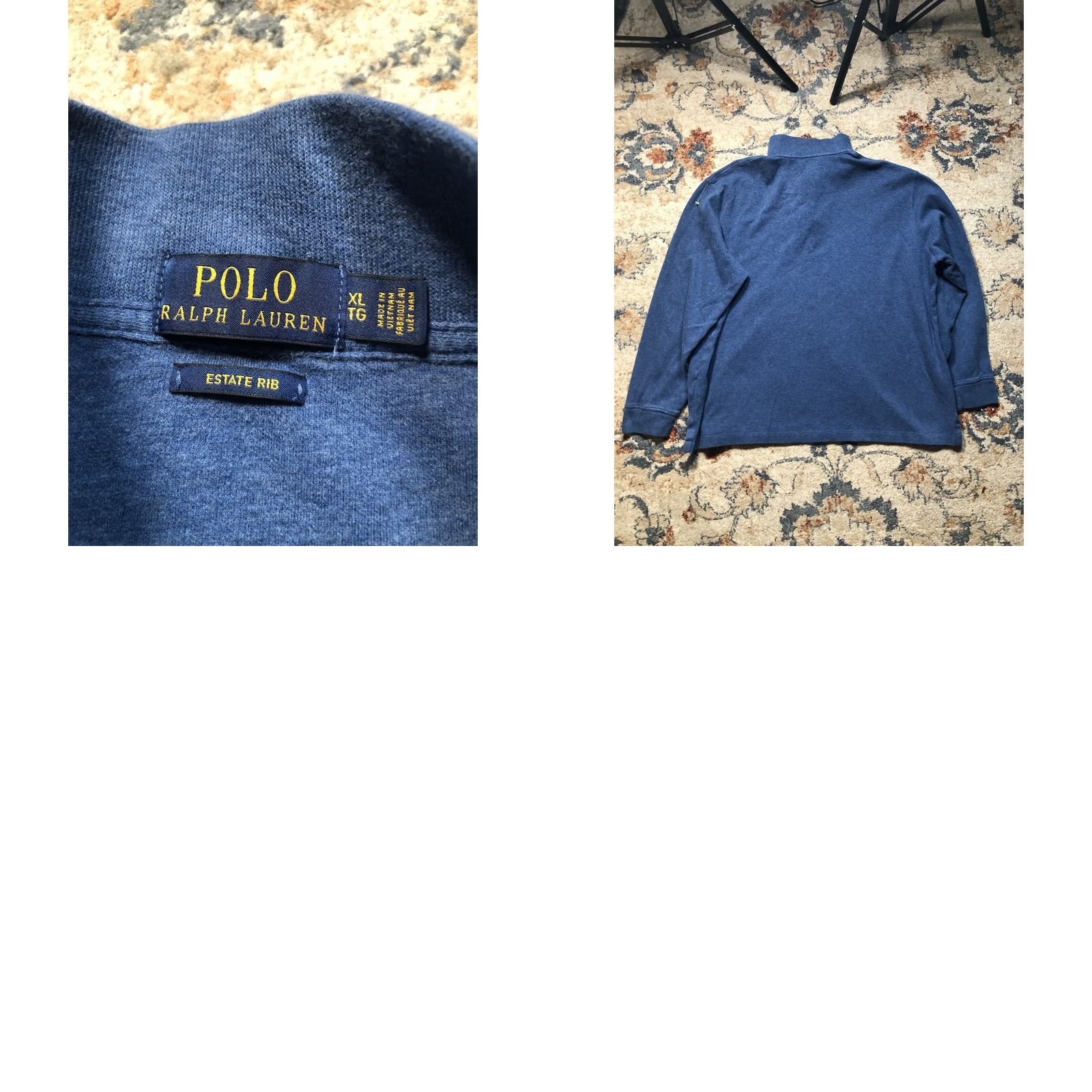 Polo Ralph Lauren Ralph Lauren Polo Estate Rib Sweater Mens XL Blue 1/4 Zip Logo Pony Golf Pullover Size US XL / EU 56 / 4 - 8 Thumbnail