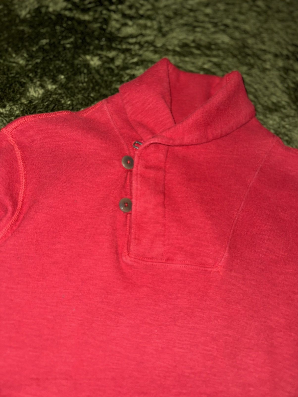 Polo Ralph Lauren [S] Polo Ralph Lauren Shawl Collar Button-Up Knit Red Size US S / EU 44-46 / 1 - 3 Thumbnail