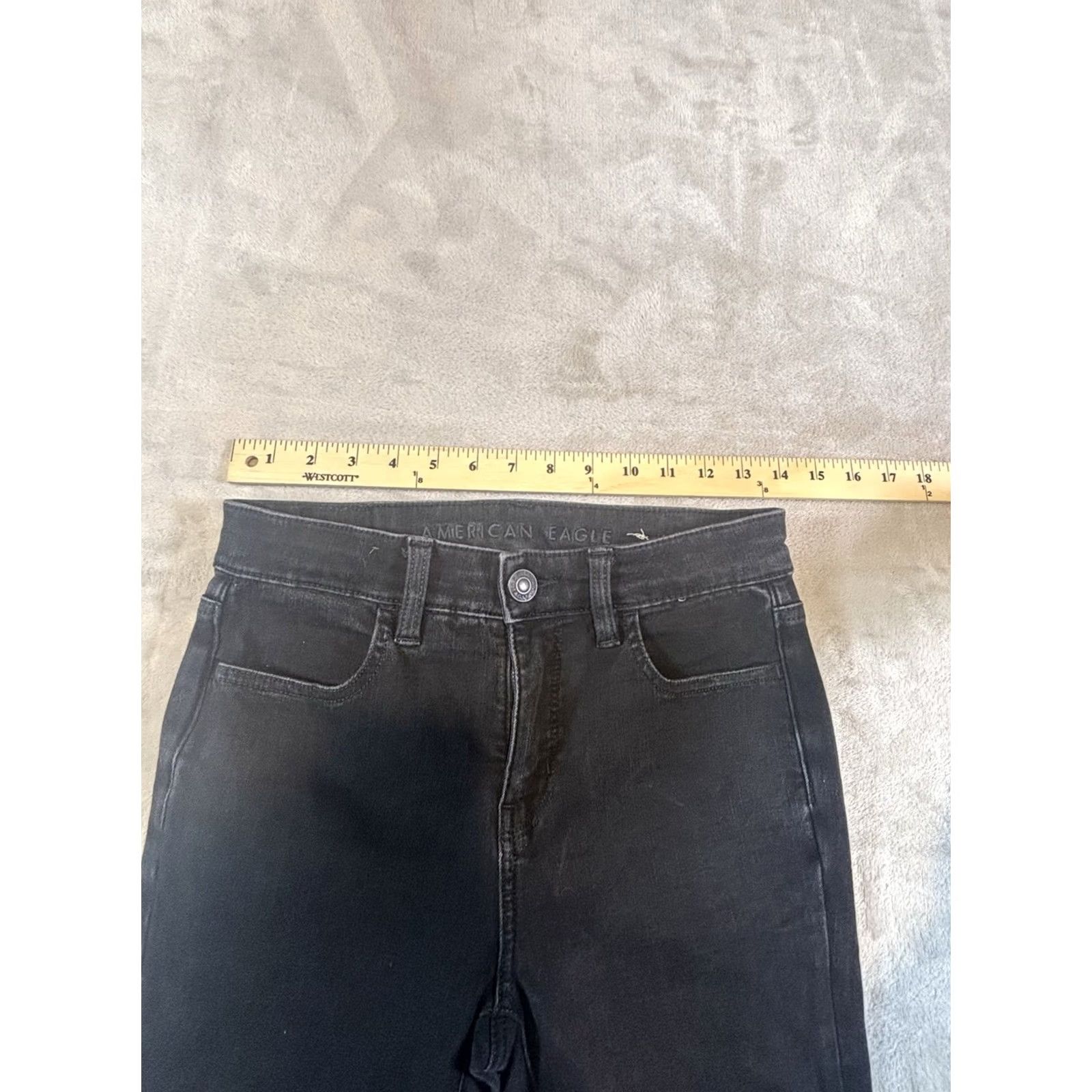 American Eagle Outfitters American Eagle Women's The Dream Jean Size 2 X-Short Black High-Rise Jegging Jeans Slim Denim Size 26" / US 2 / IT 38 - 5 Thumbnail