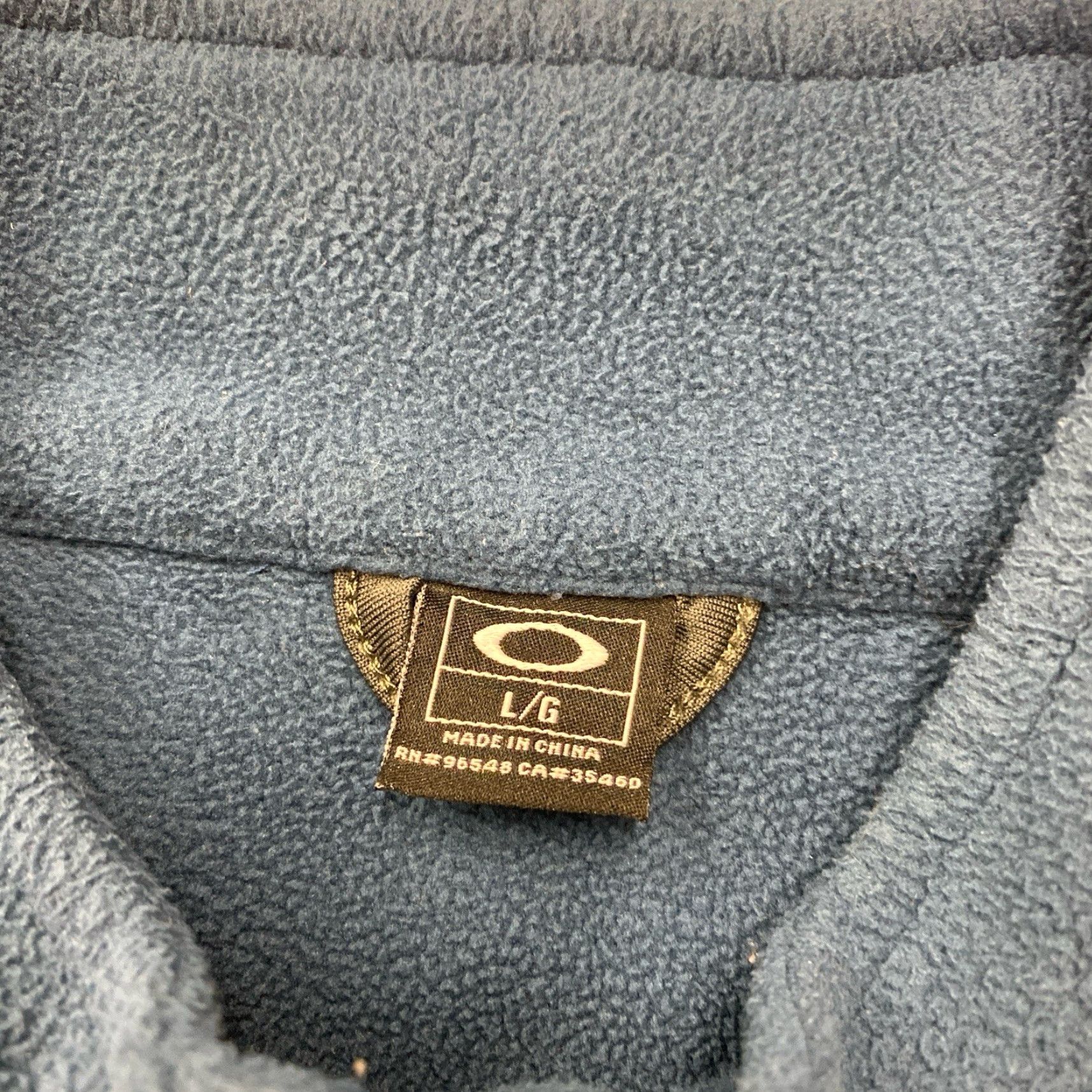 Oakley Oakley Y2K Zip Up Fleece Jacket Men’s Large Blue Logo Embroidered Full Zip Pockets All Seasons Outdoor 90s Mens Size US L / EU 52-54 / 3 - 2 Thumbnail